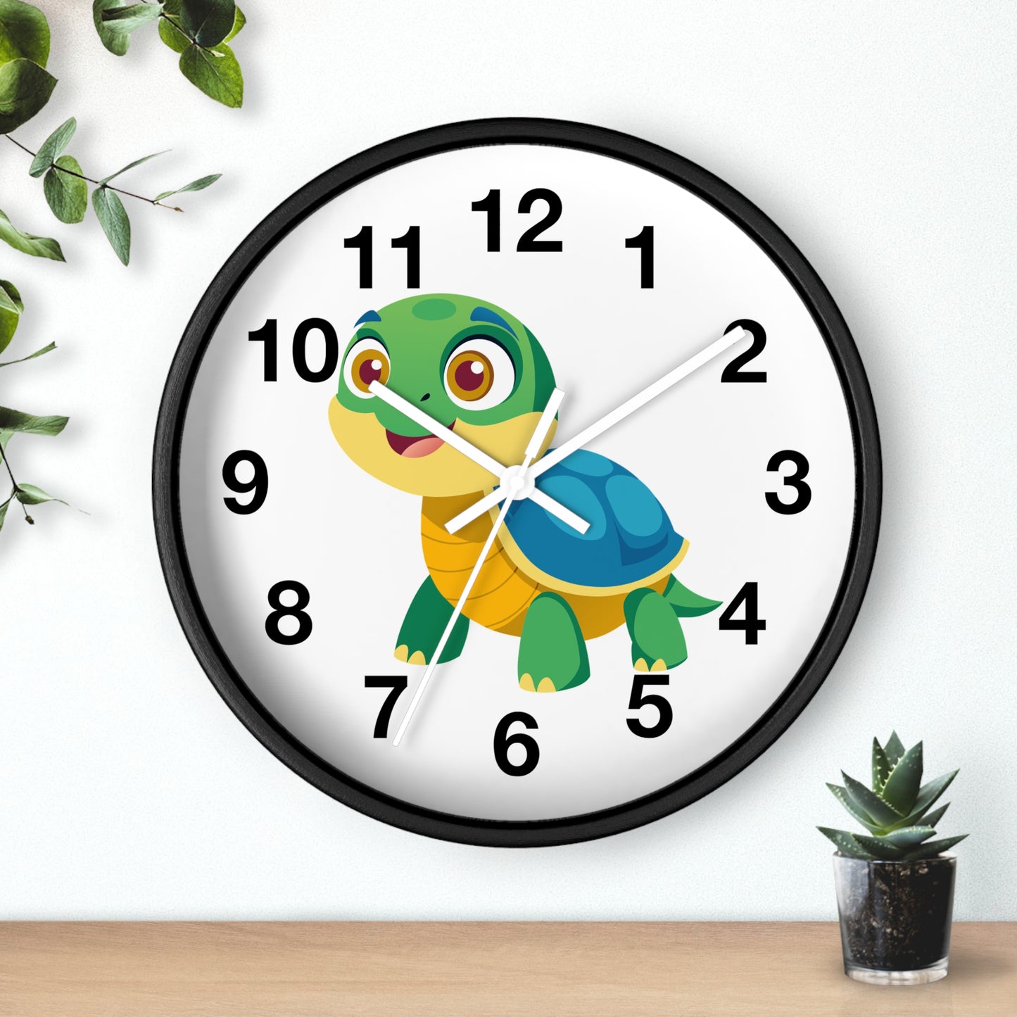 Cute Turtle Wall Clock, Kids Room Decor, Animal Clock, Playful Timepiece,