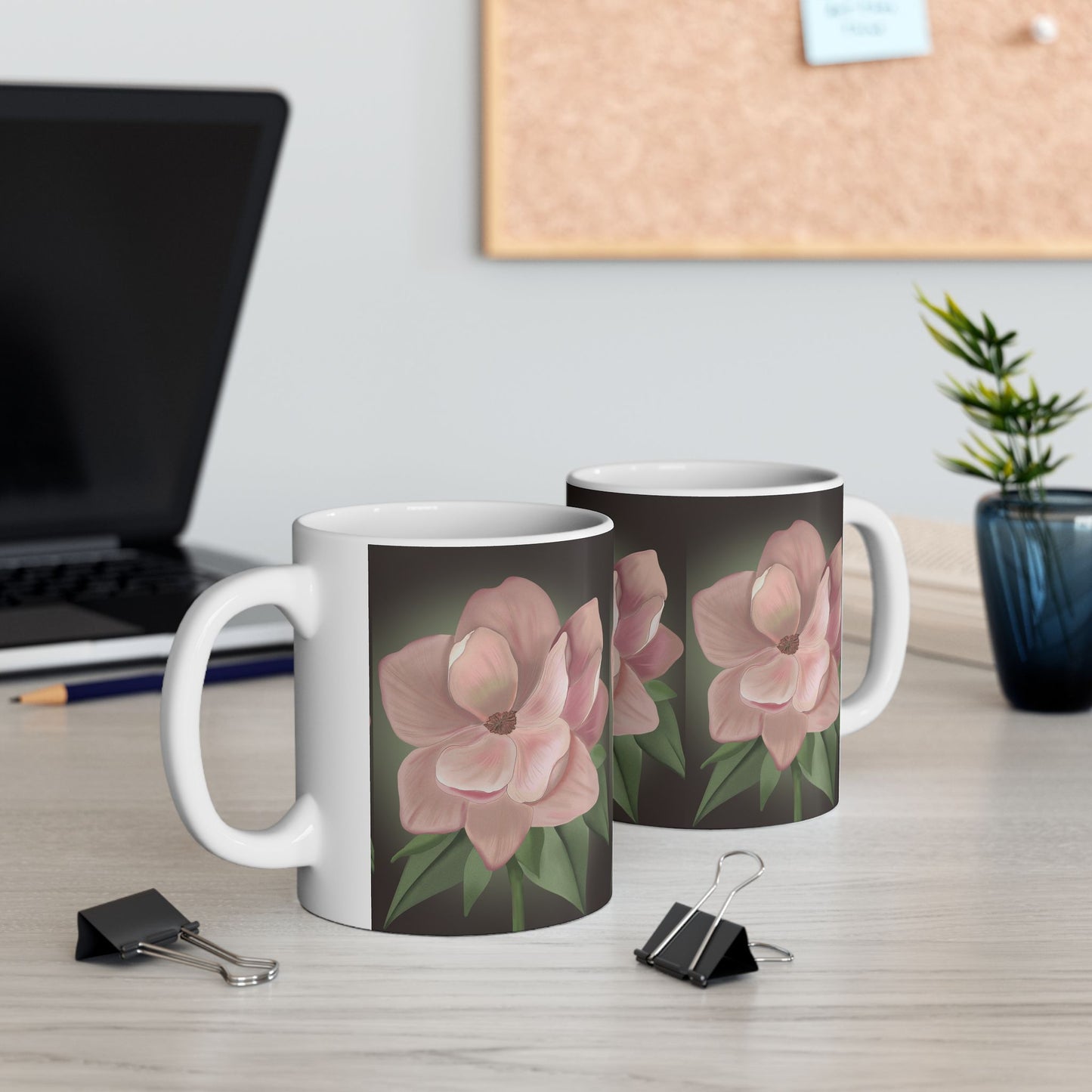 Floral Ceramic Mug - Aesthetic Coffee Cup, Flower Mug, Gift for Her, Botanical Drinkware, Mother's Day Gift, Home Decor