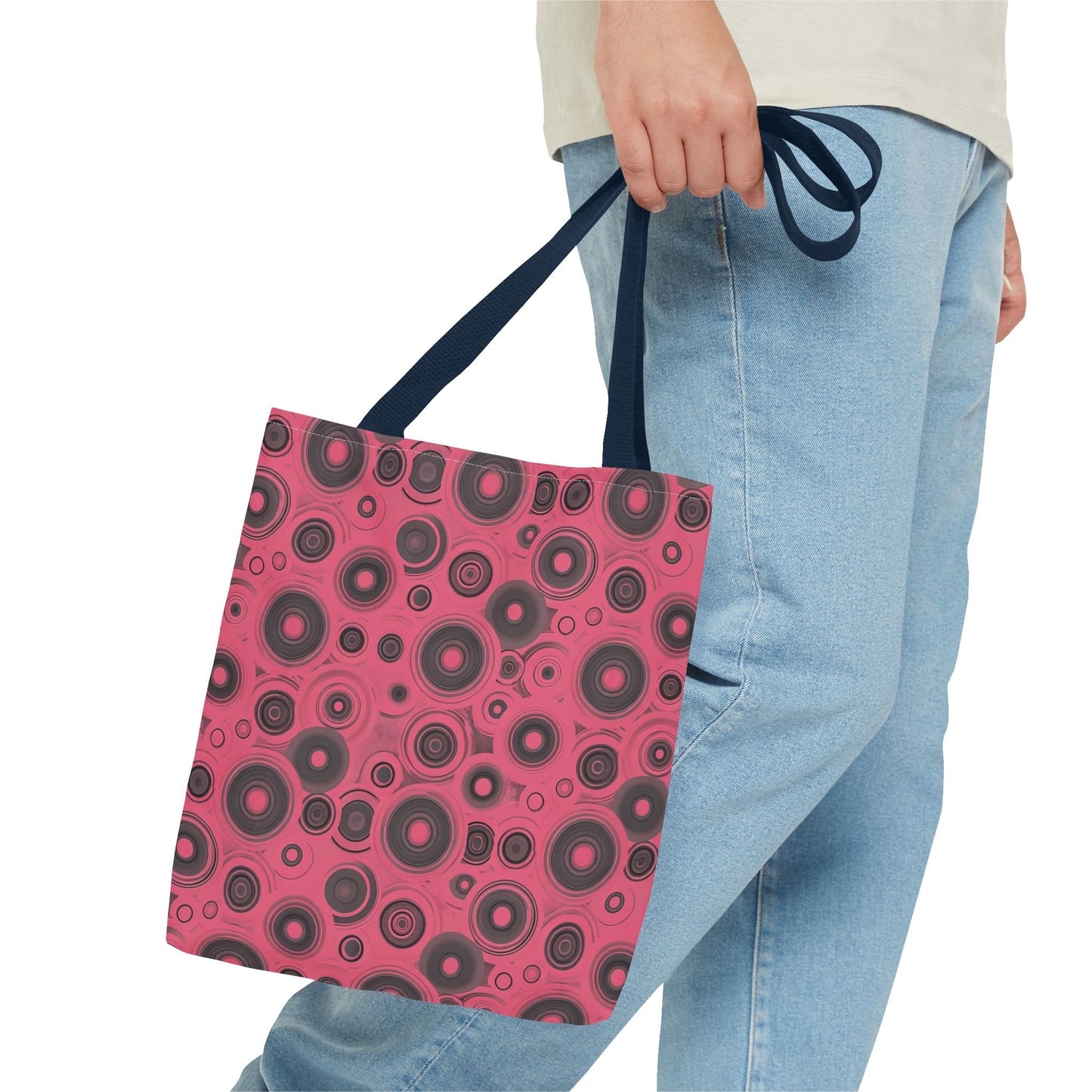 Colorful Retro Tote Bag, Stylish Beach Bag, Shopping Tote