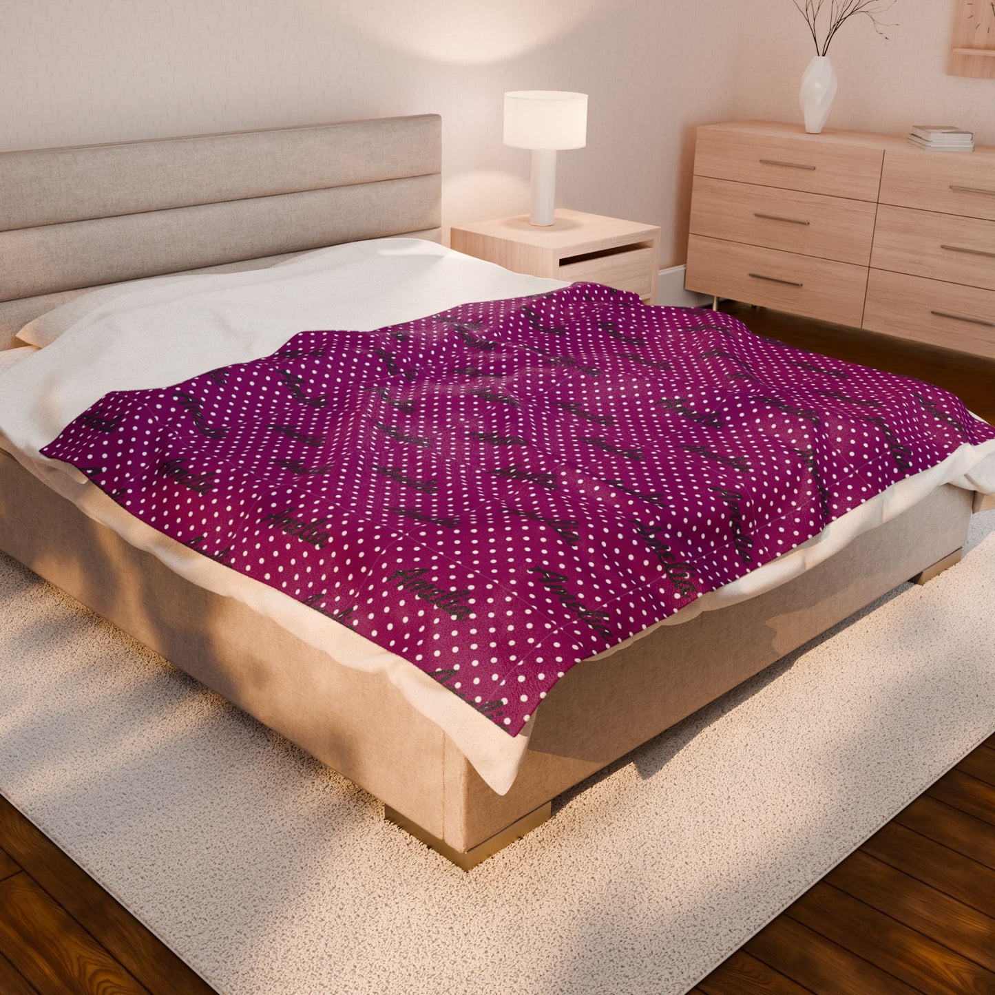 Cozy Velveteen Plush Blanket Amelia