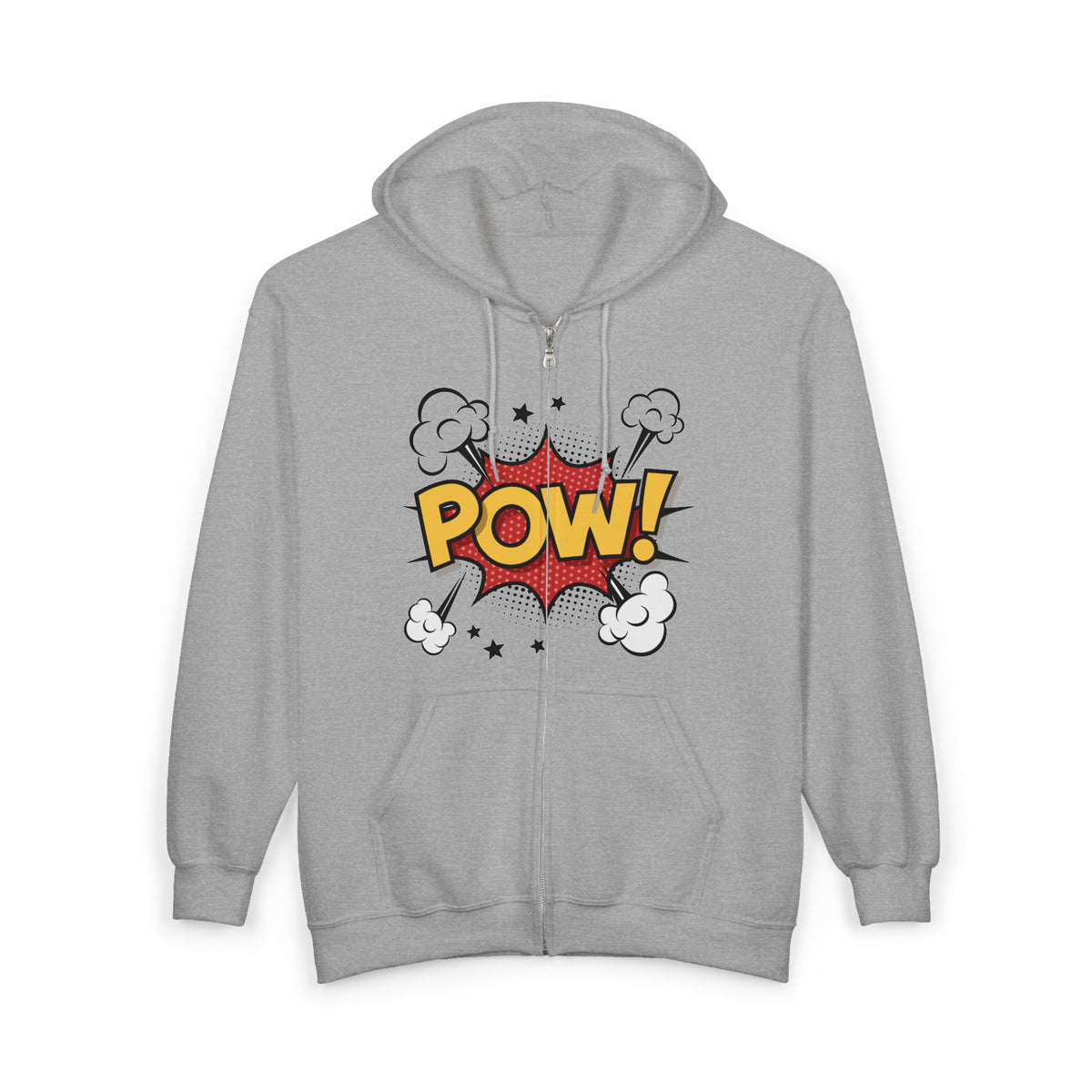 Comic Pop Art Zip-Up Hoodie - POW! Design