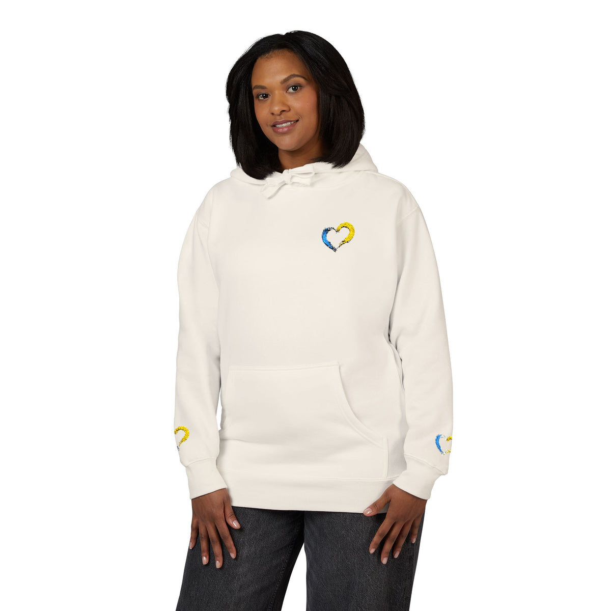 Colorful Heart Unisex Fleece Hoodie | Cozy Gift for Friends, Valentine's Day, Anniversary, Casual Wear, Spring Fashion