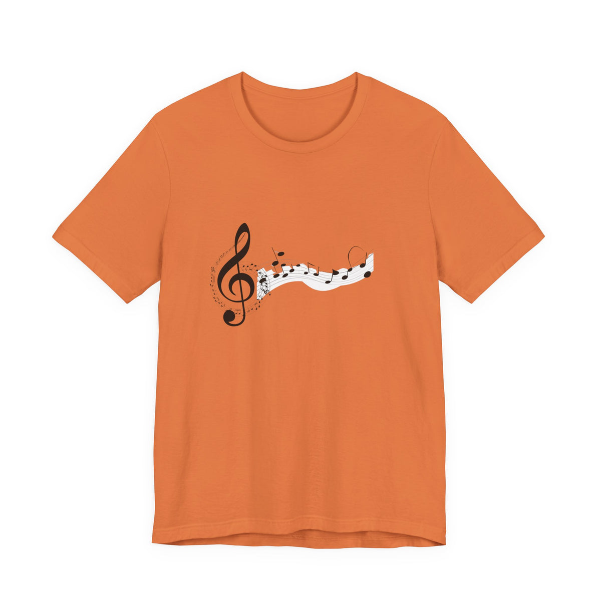 Musical Notes Short Sleeve Tee for Music Lovers