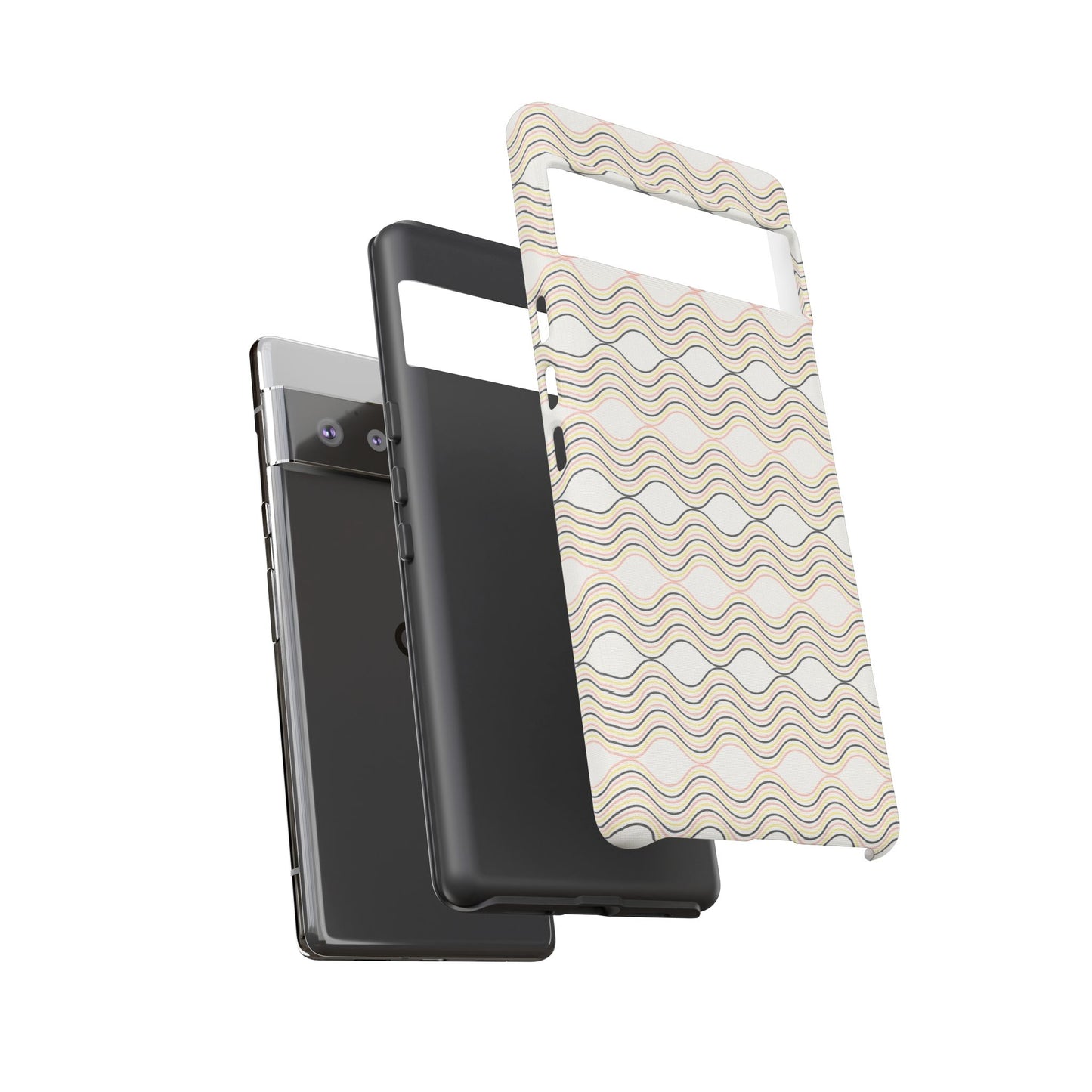 Stylish Phone Case for Tough Protection, Wavy Design, Chic Accessory, Gift for Her, Trendy Tech, Holiday Gift Idea