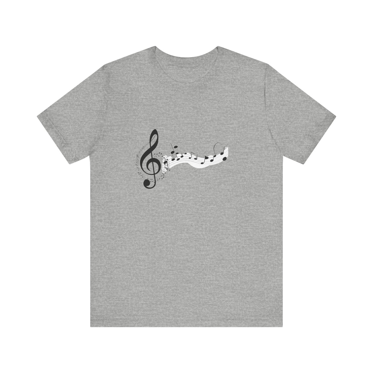 Musical Notes Short Sleeve Tee for Music Lovers