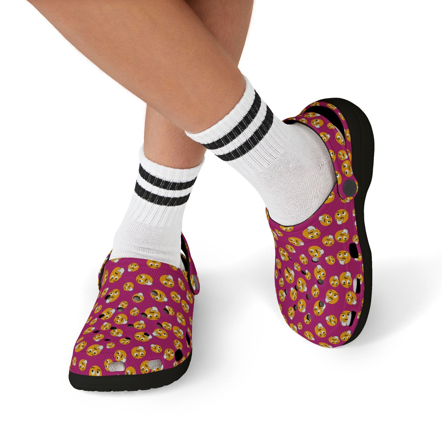 Playful Kids' EVA Foam Clogs with Emoji Design, Comfortable Summer Footwear, Fun Play Shoes, Emoji Clogs for Kids, Perfect for Beach or Home