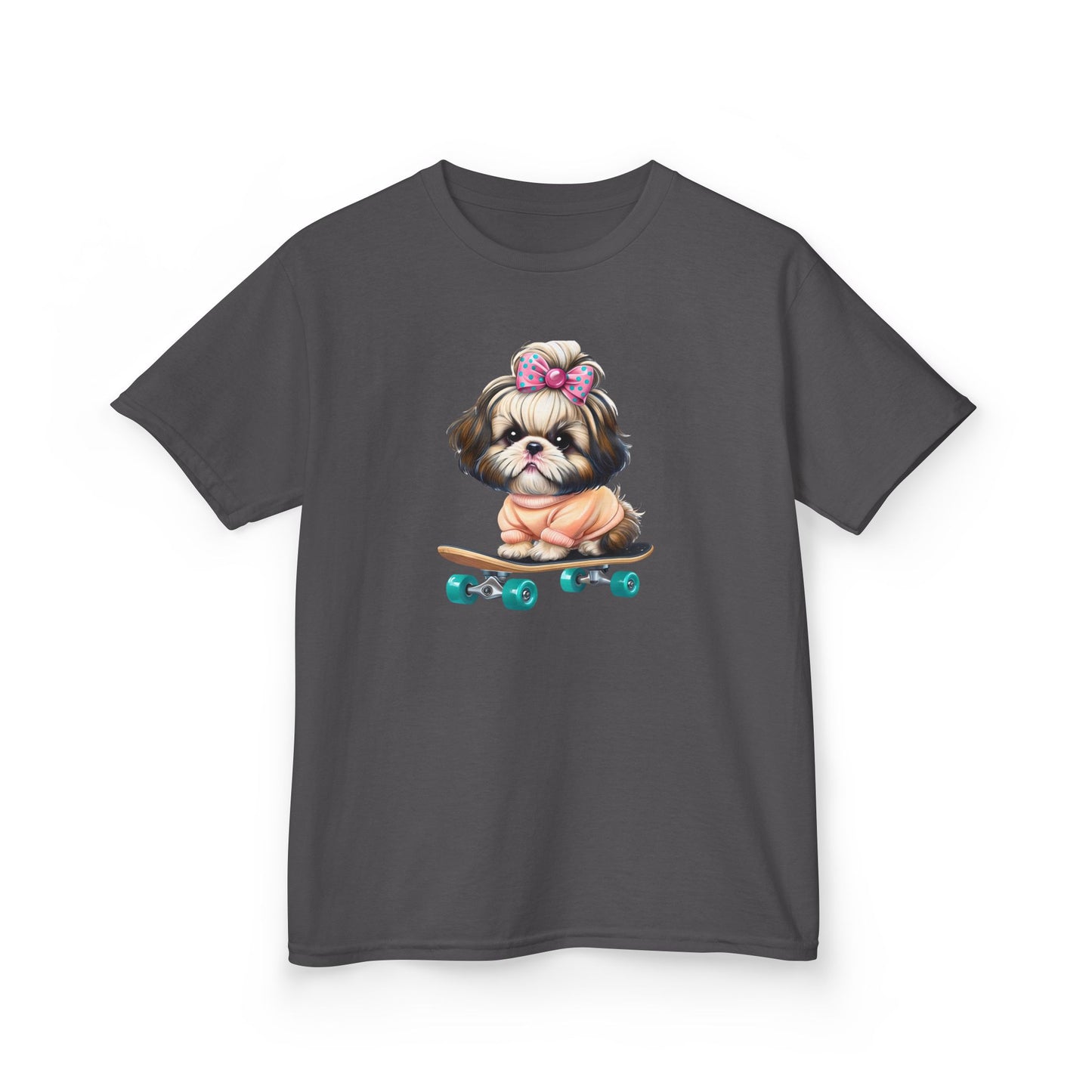 Cute Puppy Skateboard Kids Tee