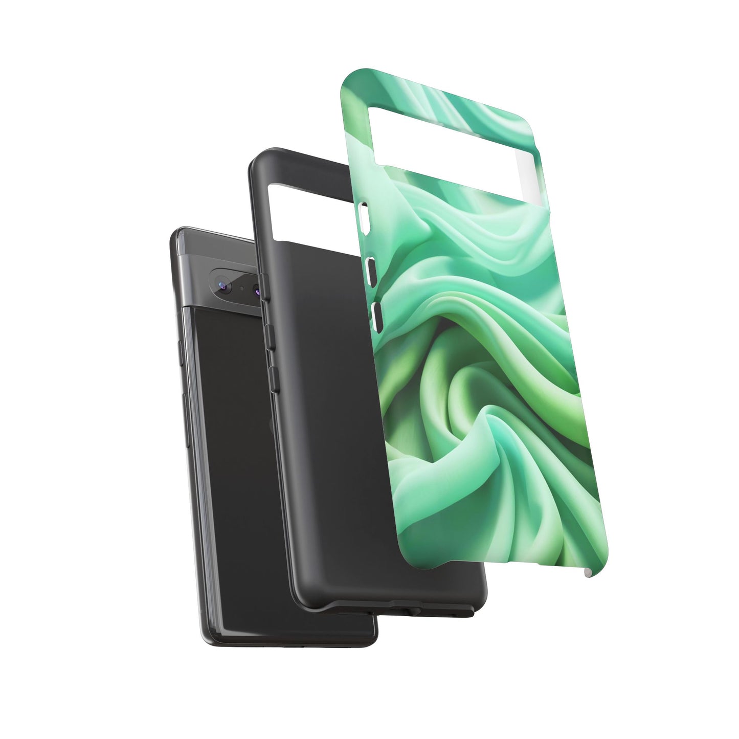 Stylish Phone Case, Tough Case, Green Abstract Design, Cell Phone Cover, Unique Gift, Trendy Accessory