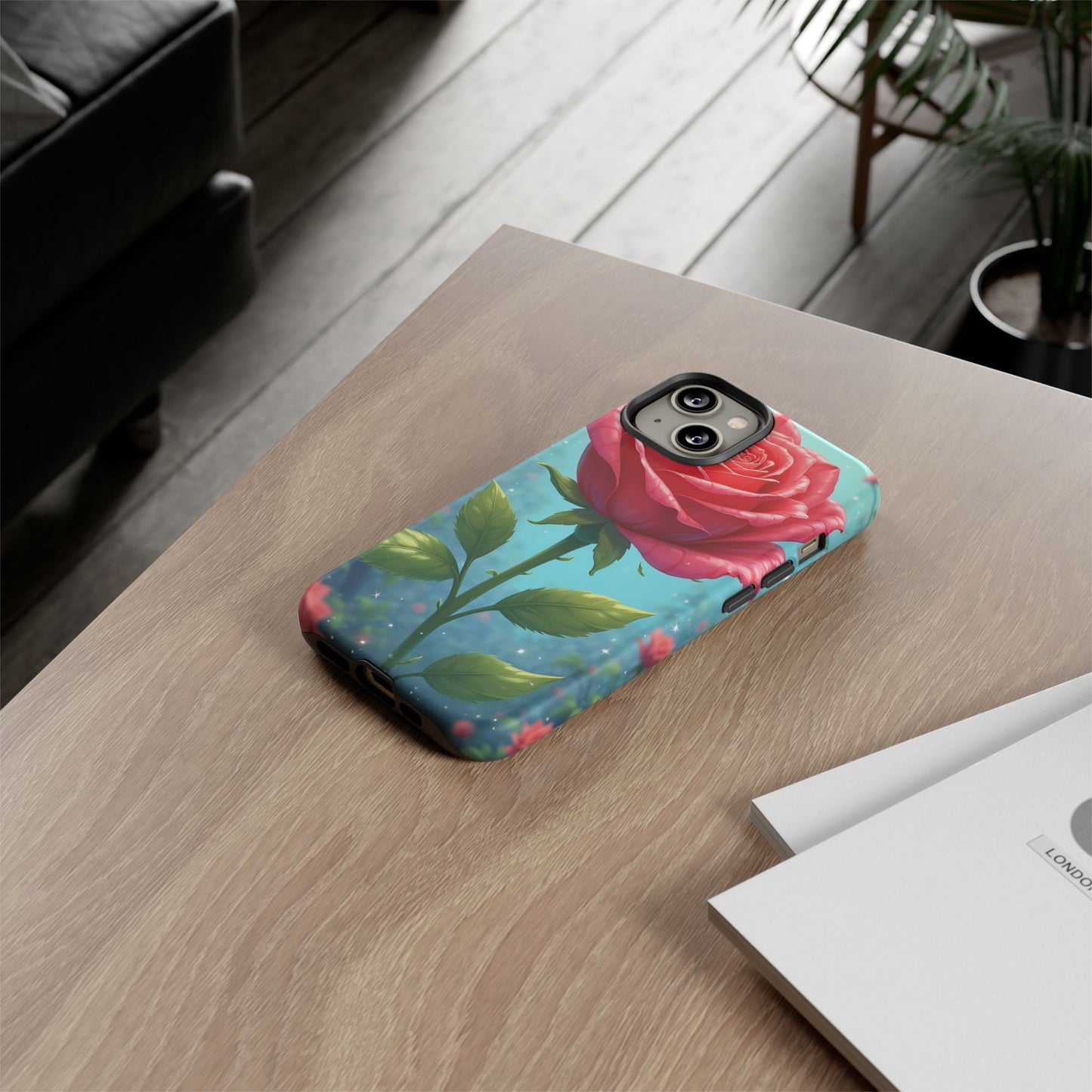 Floral Phone Case, Tough Cases with Elegant Rose Design, Stylish iPhone Cover, Rose Flower Gift for Nature Lovers, Unique Mobile Accessories