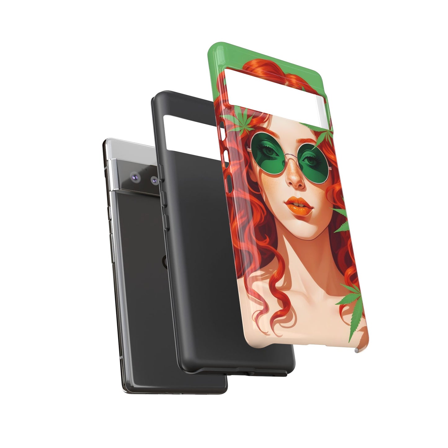 Vibrant Phone Case with Retro Greenery Design, Trendy Case for Casual Look, Gift for Her, Summer Vibes, Unique Phone Accessory