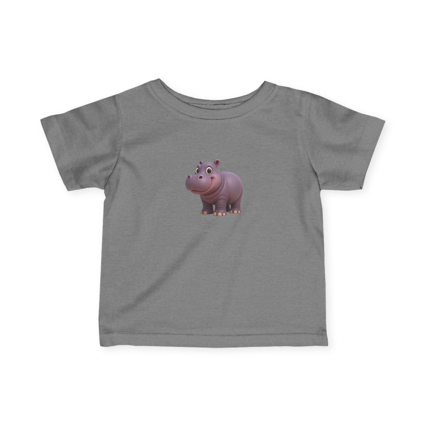 Cute Hippo Infant T-Shirt, Baby Birthday Gift, Toddler Apparel, Animal Lover Tee, Kids Casual Wear