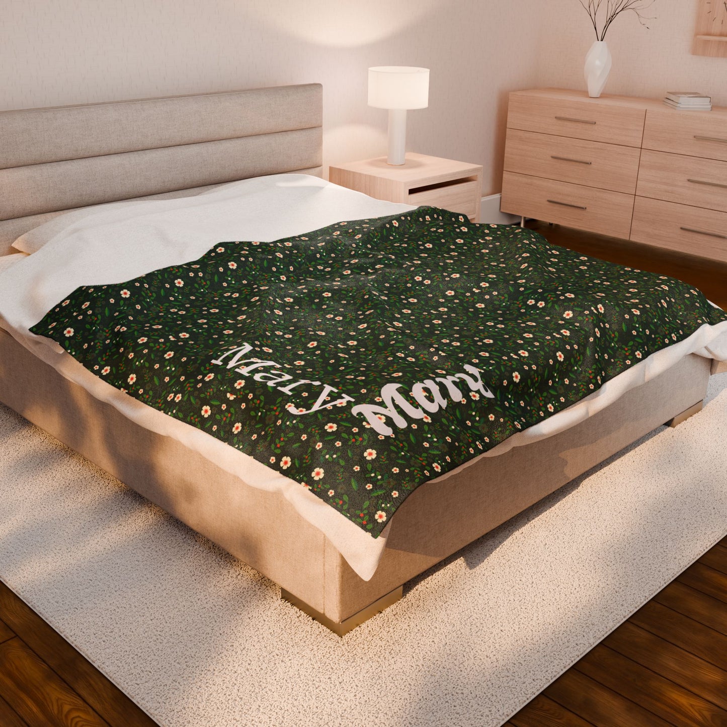 Cozy Personalized Velveteen Plush Blanket, Soft Throw for Home Decor, Custom Gift for Birthdays, Holidays, Comfort and Style