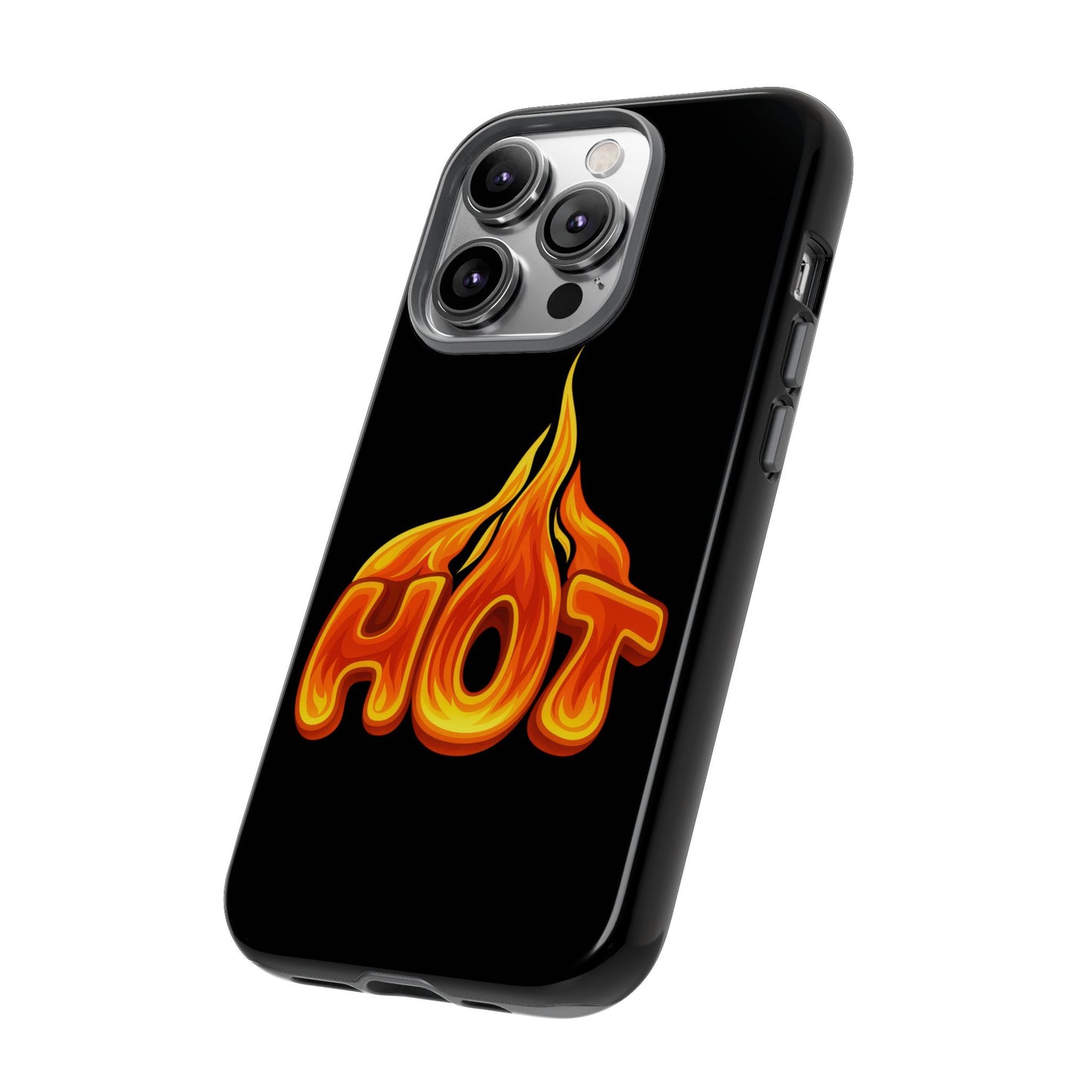 Stylish Phone Case, Hot Flames Design, Gift for Teens, Trendy Accessory, Protective Cover, Unique Phone Case