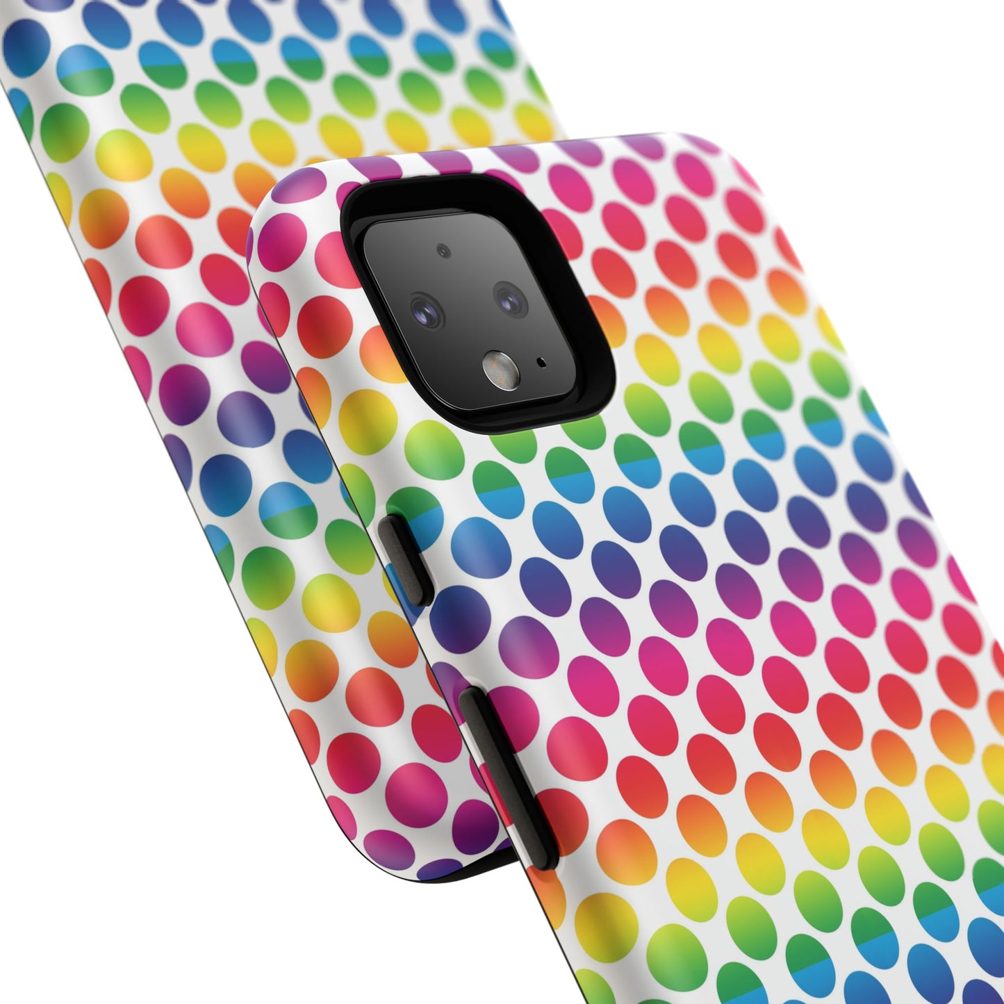 Rainbow Dot Phone Case, Colorful Phone Cover, Fun Phone Accessory, Gift for Friends, Trendy Mobile Case