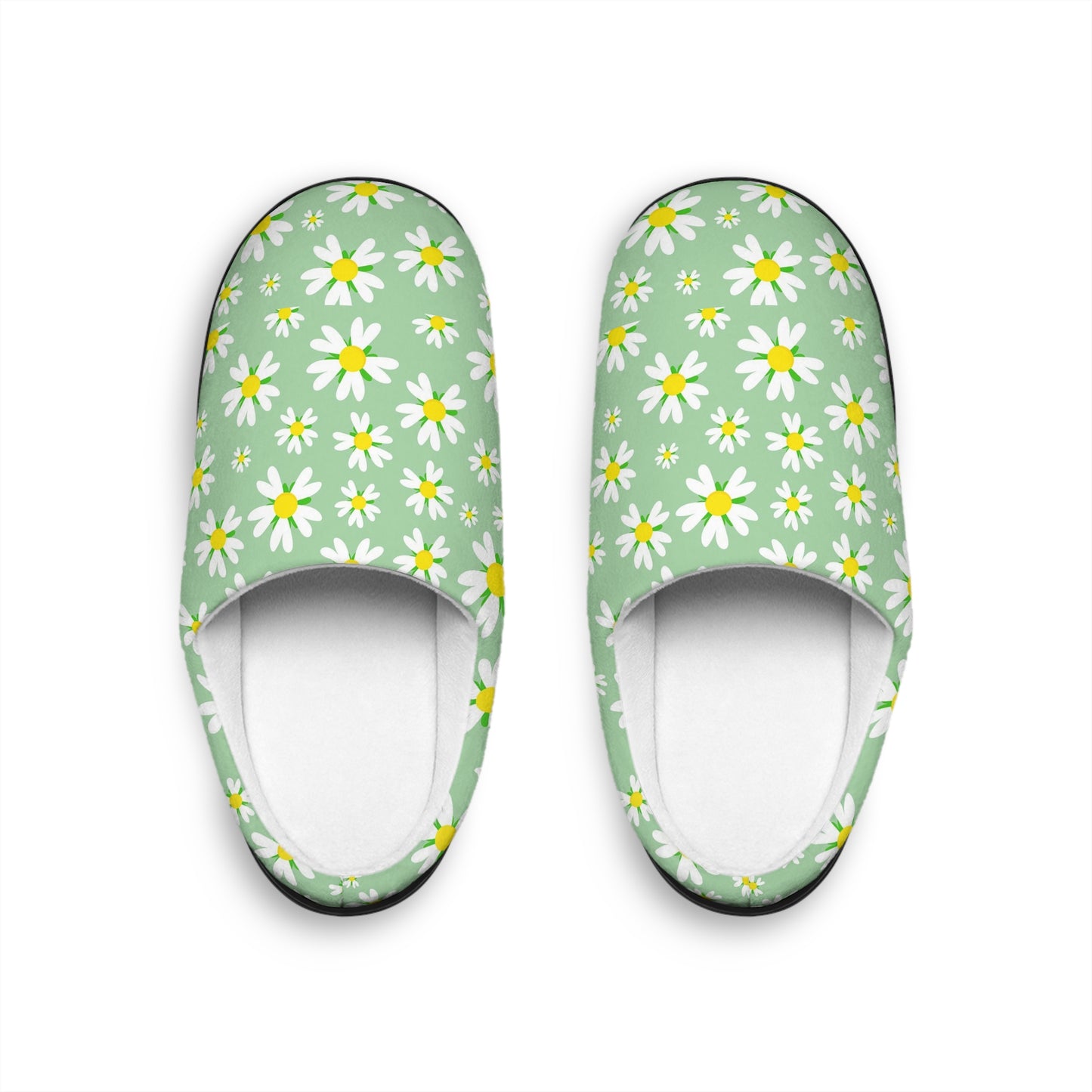 Daisy Print Women's Indoor Slippers | Cozy Home Footwear, Gift for Her, Perfect for Lounging, Mother's Day Gift, Decor