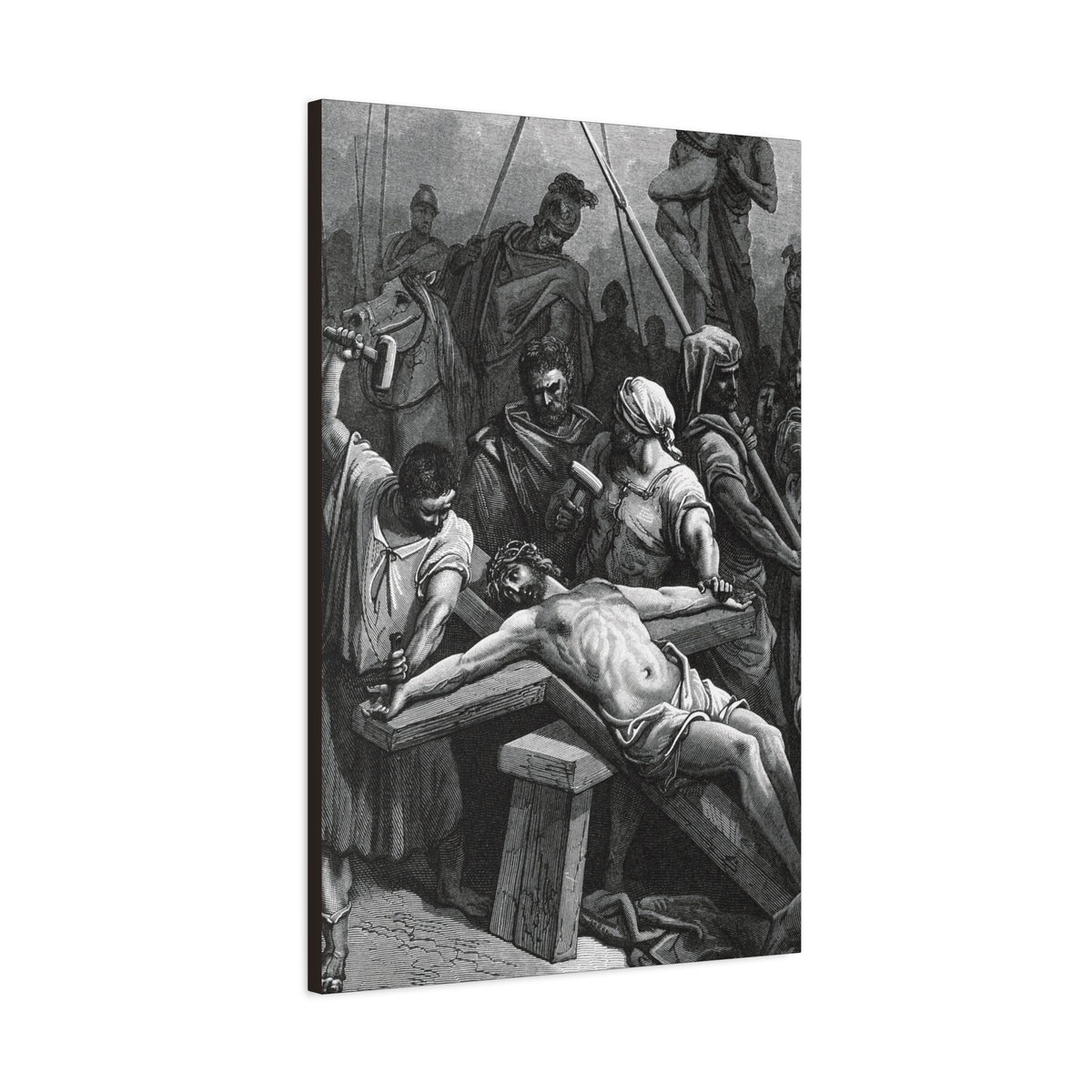 Crucifixion Art Matte Canvas Print – Stretched Religious Wall Decor