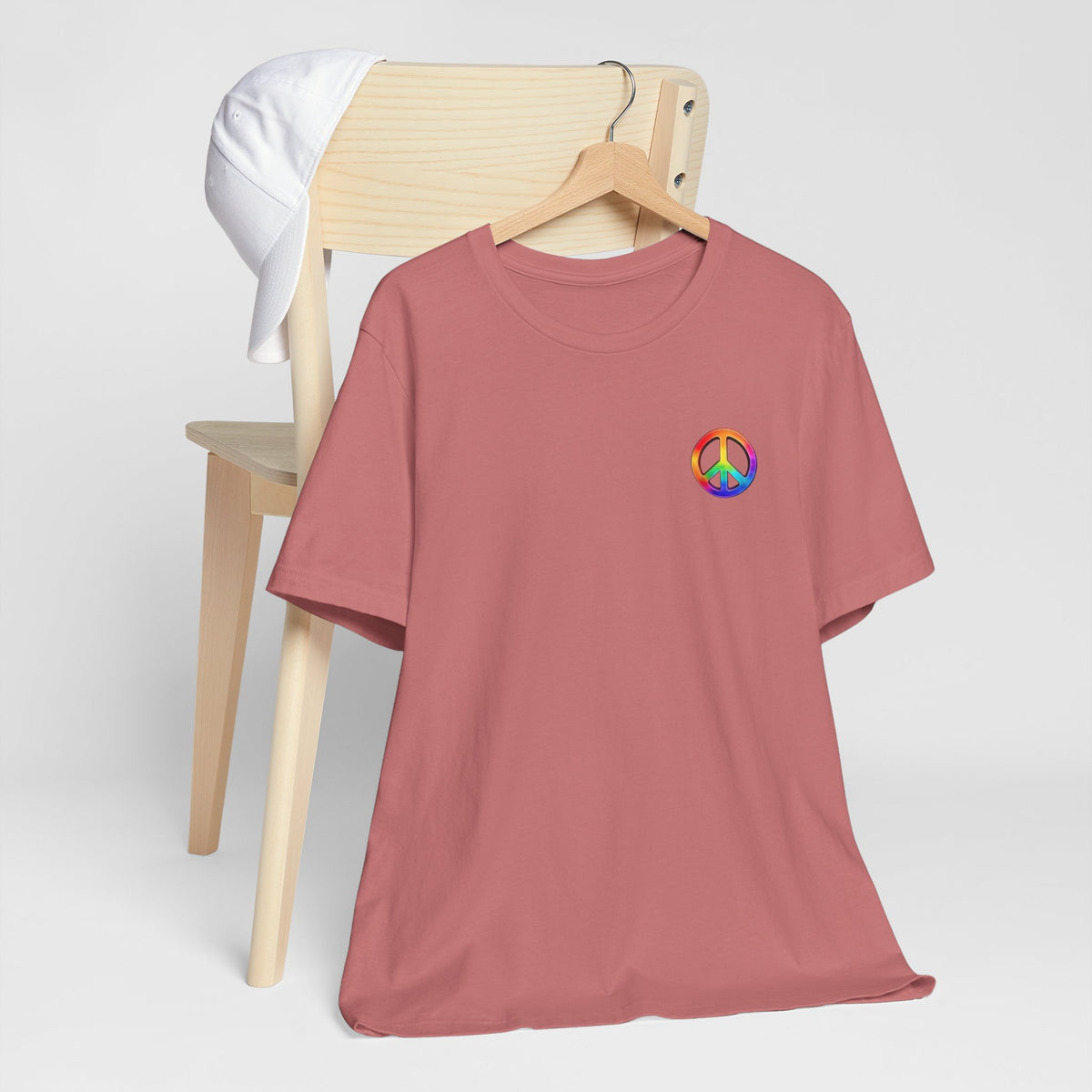 Peace Sign Tie-Dye Tee — Rainbow Hippie Peace Symbol T-Shirt
