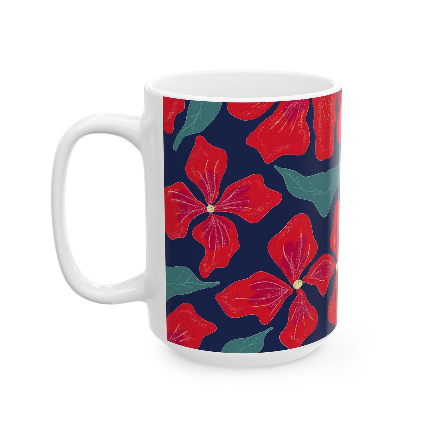 Vibrant Floral Ceramic Mug | Coffee Tea Cup, Gift for Her, Home Décor, Birthday, Mother's Day, Eco-Friendly