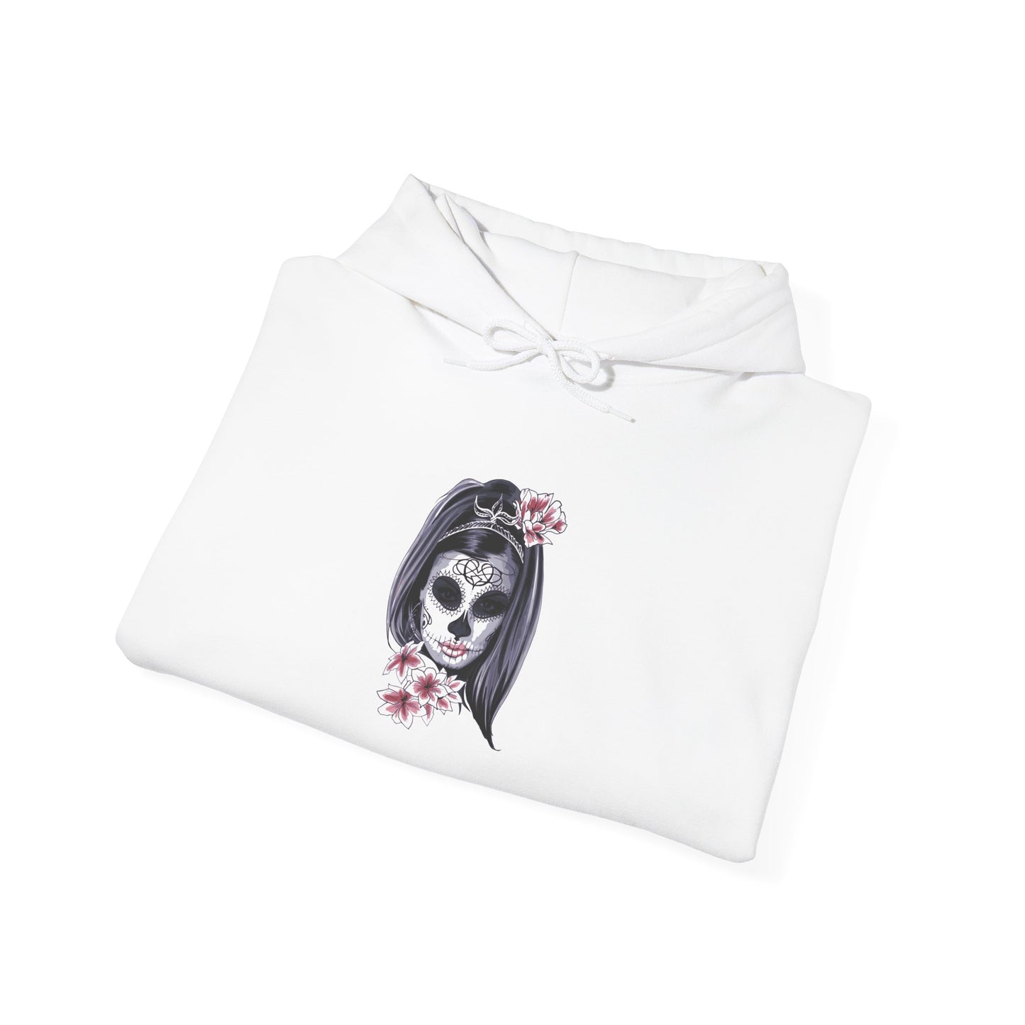 Day of the Dead Hoodie | Unisex Heavy Blend Sweatshirt, Skull Art, Mexican Holiday Apparel, Halloween Costume, Festival Gear
