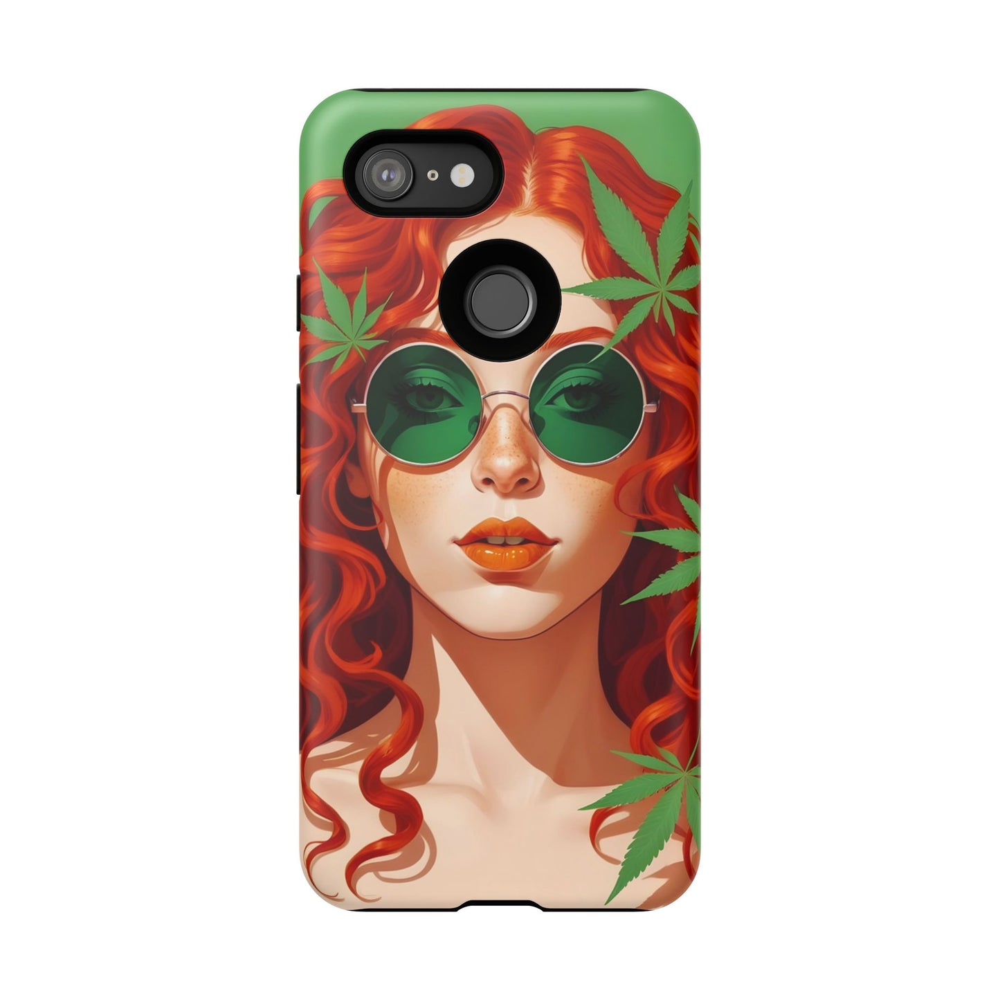Vibrant Phone Case with Retro Greenery Design, Trendy Case for Casual Look, Gift for Her, Summer Vibes, Unique Phone Accessory