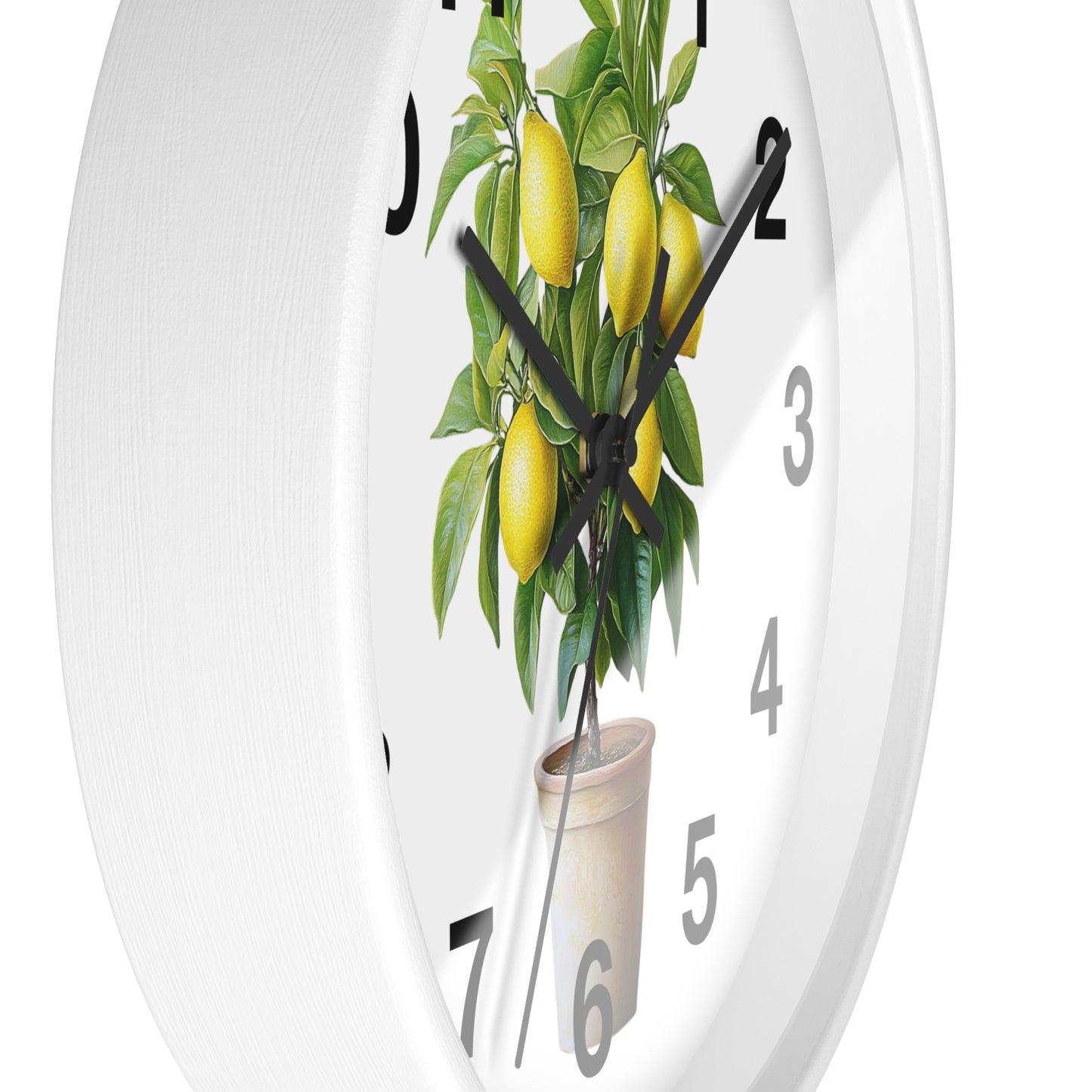 Lemon Tree Wall Clock, Brighten Your Home Decor, Gift for Garden Lovers, Kitchen Wall Clock, Unique Home Accent