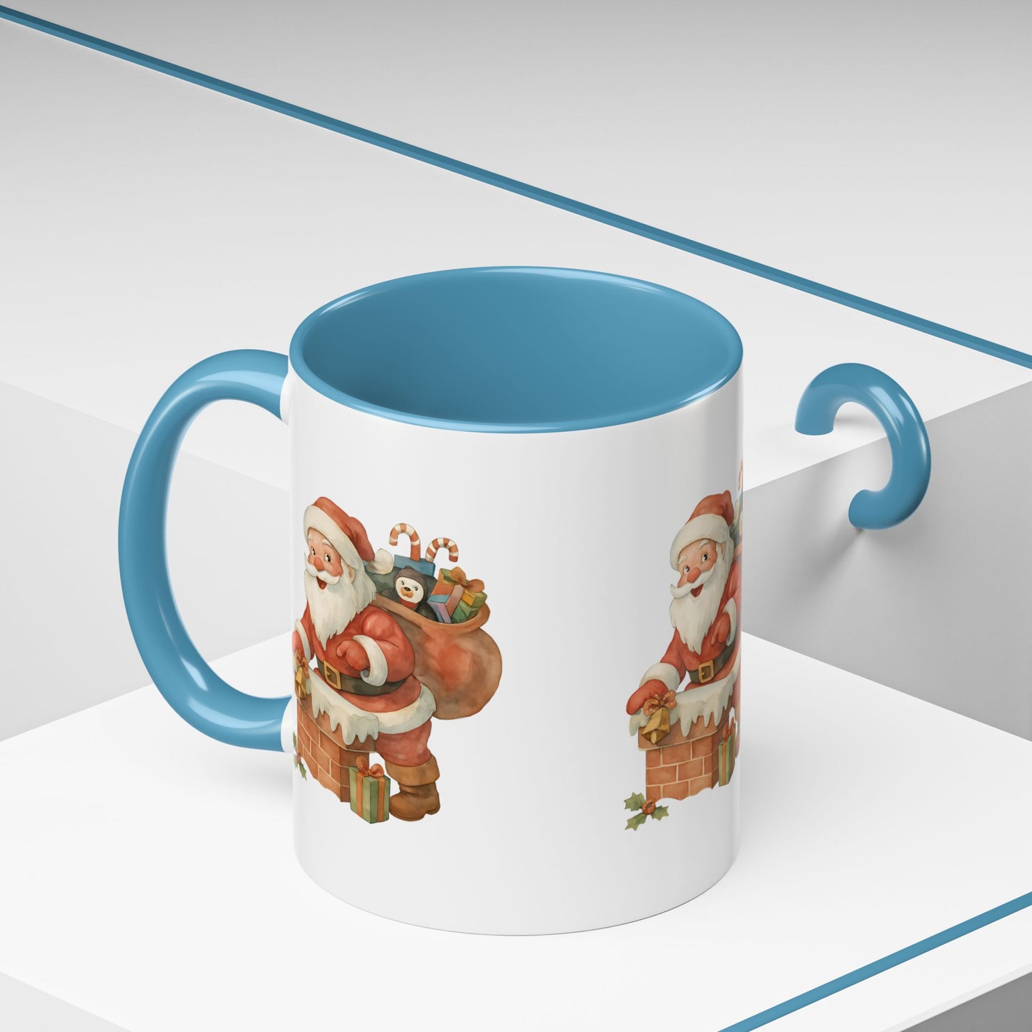 Festive Santa Coffee Mug, Holiday Gift, Christmas Decorations, Cozy Kitchen, Unique Mug, Santa-Themed Drinkware