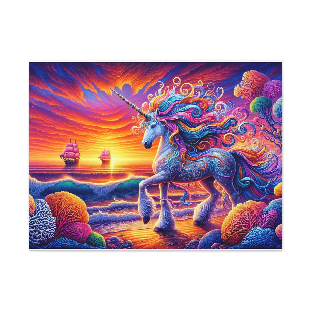 Matte Canvas, Stretched, 1.25" Unicorn