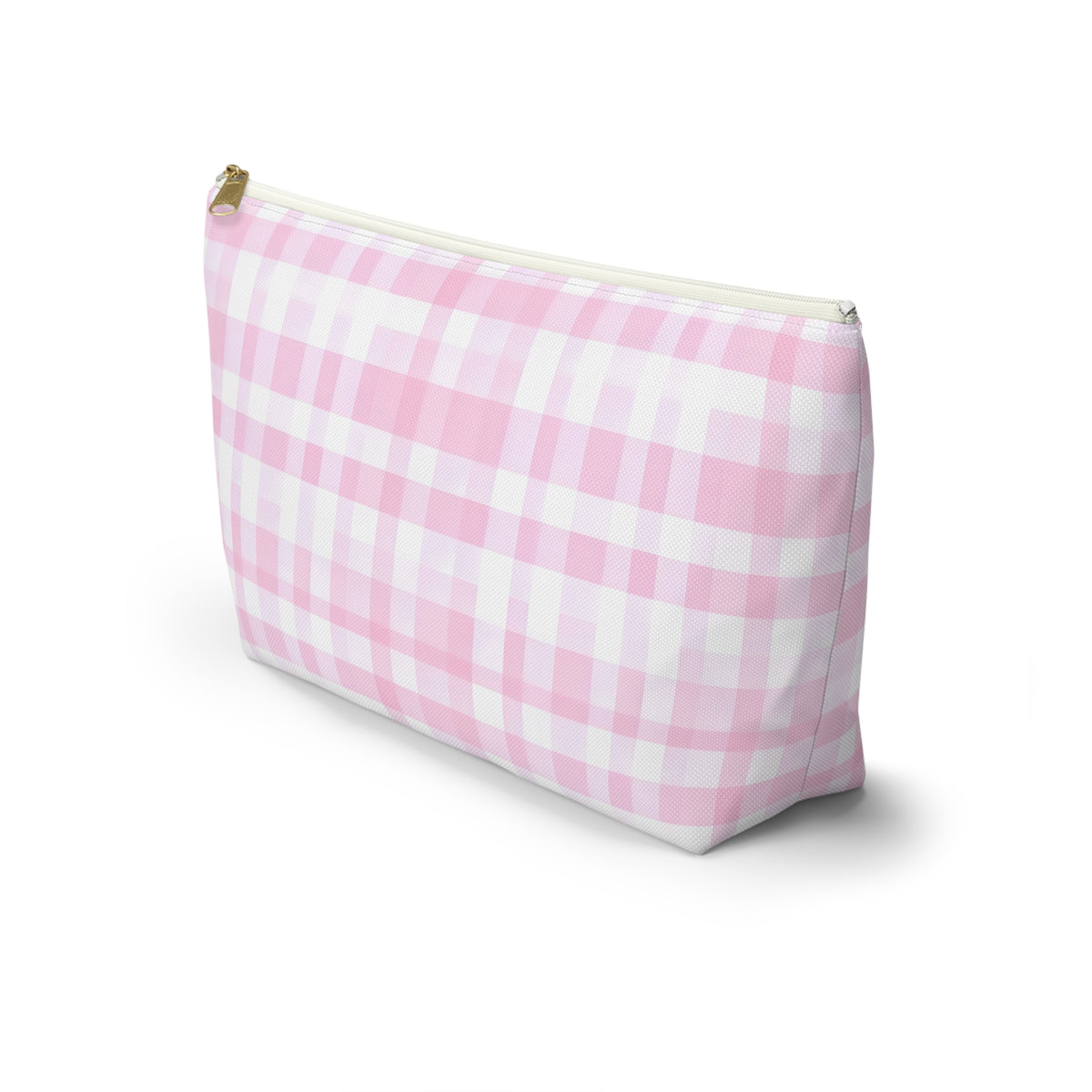 Chic Pink Plaid Accessory Pouch | Makeup Bag, Travel Organizer, Toiletry Case, Gift for Her, Cute Storage Solution