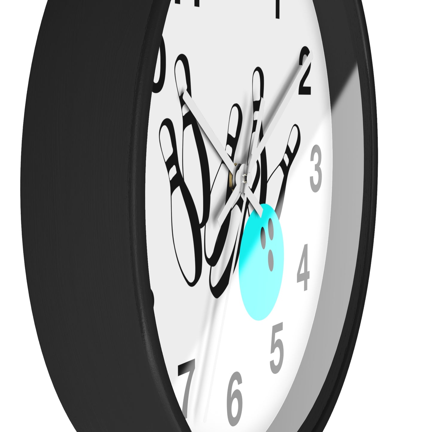 Bowling Wall Clock, Fun Bowling Decor, Gift for Bowlers, Sports Wall Art, Unique Bowling Gift, Bowling Alley Decor