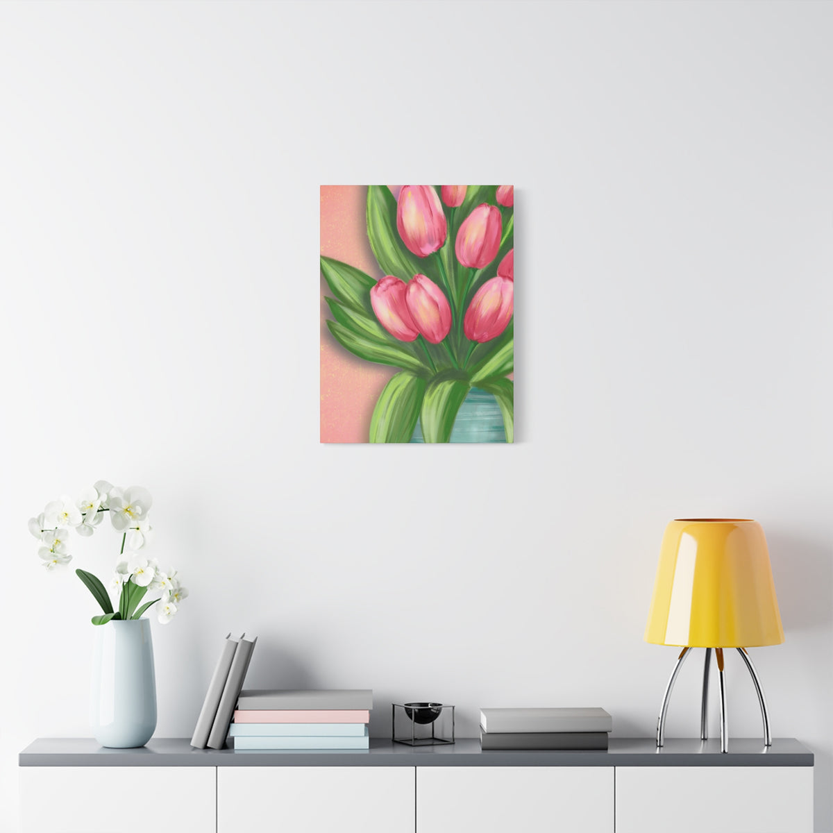 Matte Canvas, Stretched, 1.25" Tulips