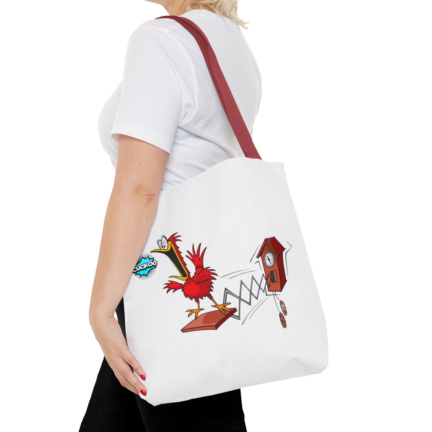 Quirky Cartoon Tote Bag, Funny Gift, Bird Lover's Bag, Everyday Use, Shopping
