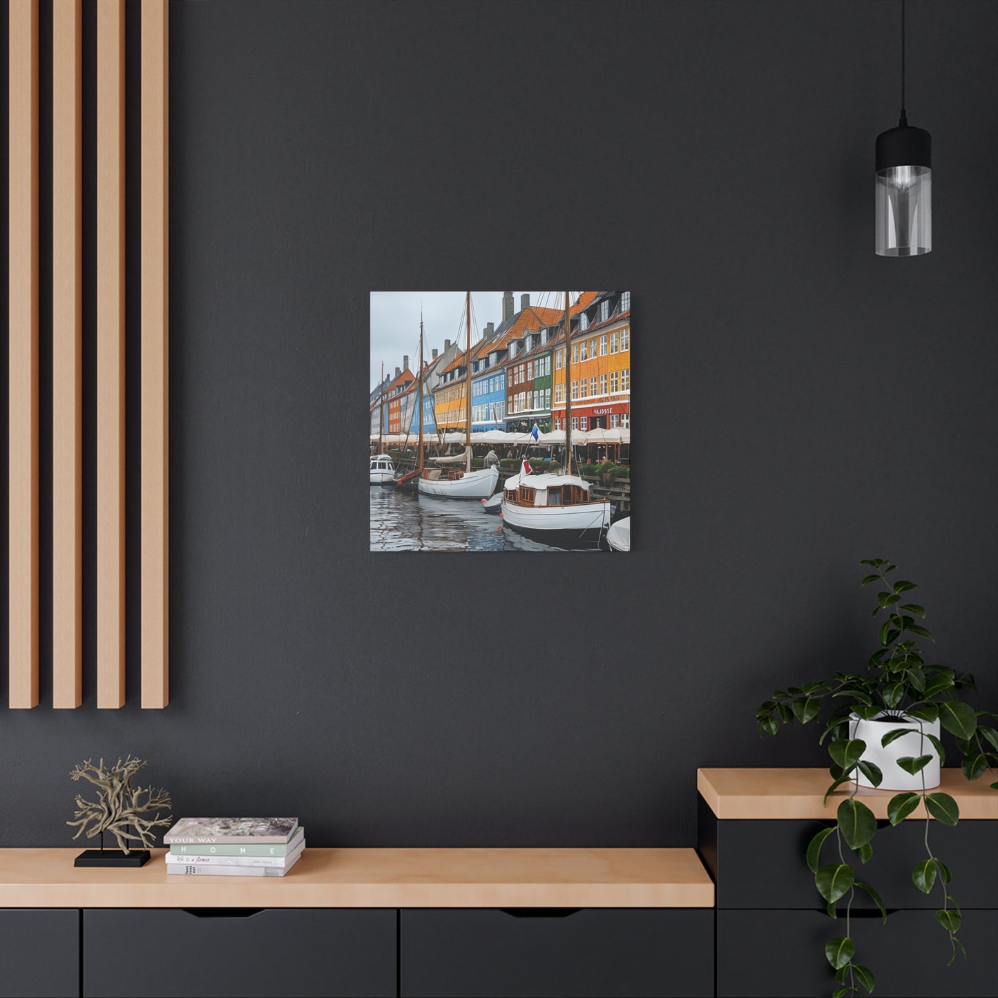 Coastal Canvas Print, Vibrant Harbor Art, Nautical Home Decor, Gift for Sailors, Maritime Wall Art