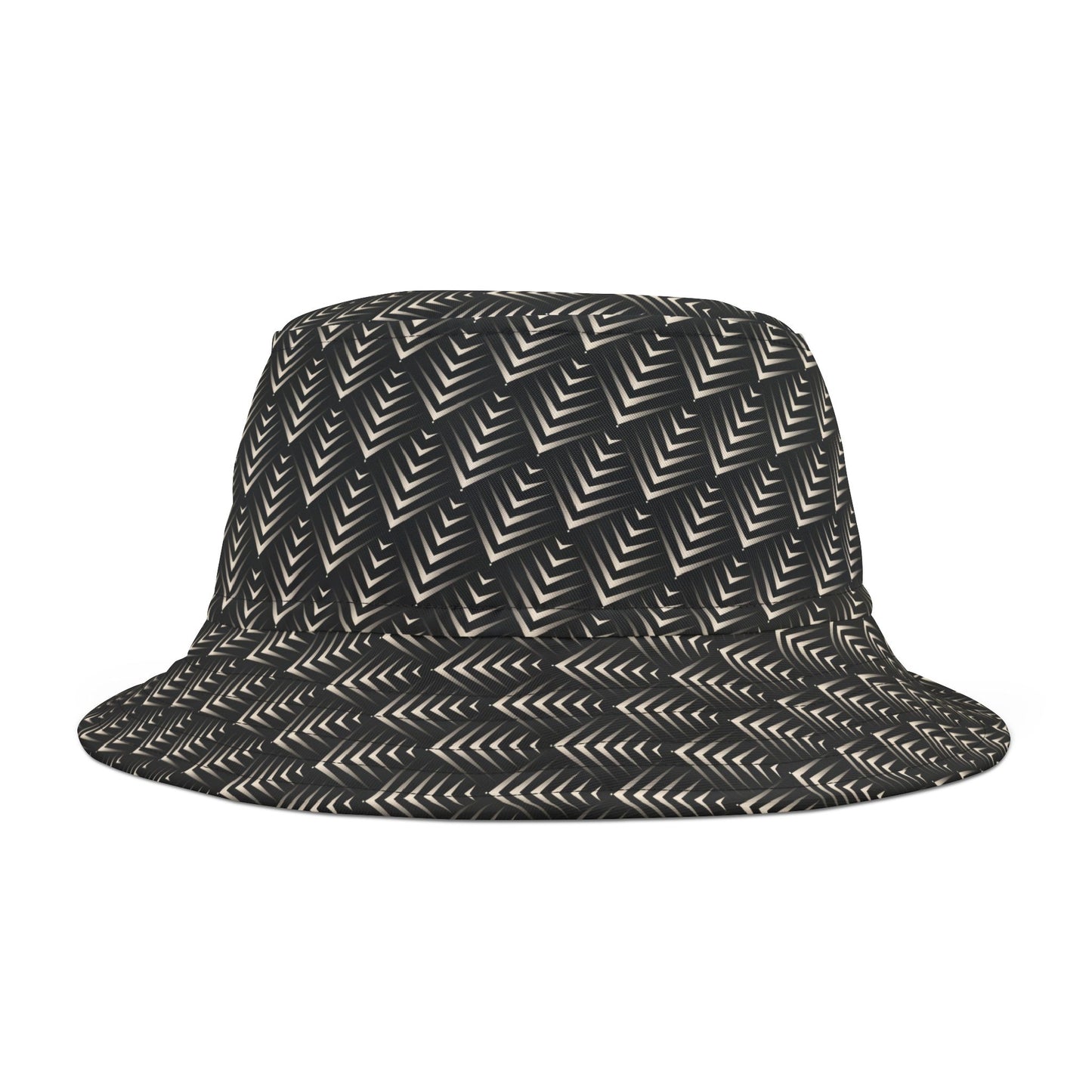 Chic Geometric Bucket Hat, Fashion Accessory, Summer Headwear, Unisex Style, Festival Gear, Gift Idea