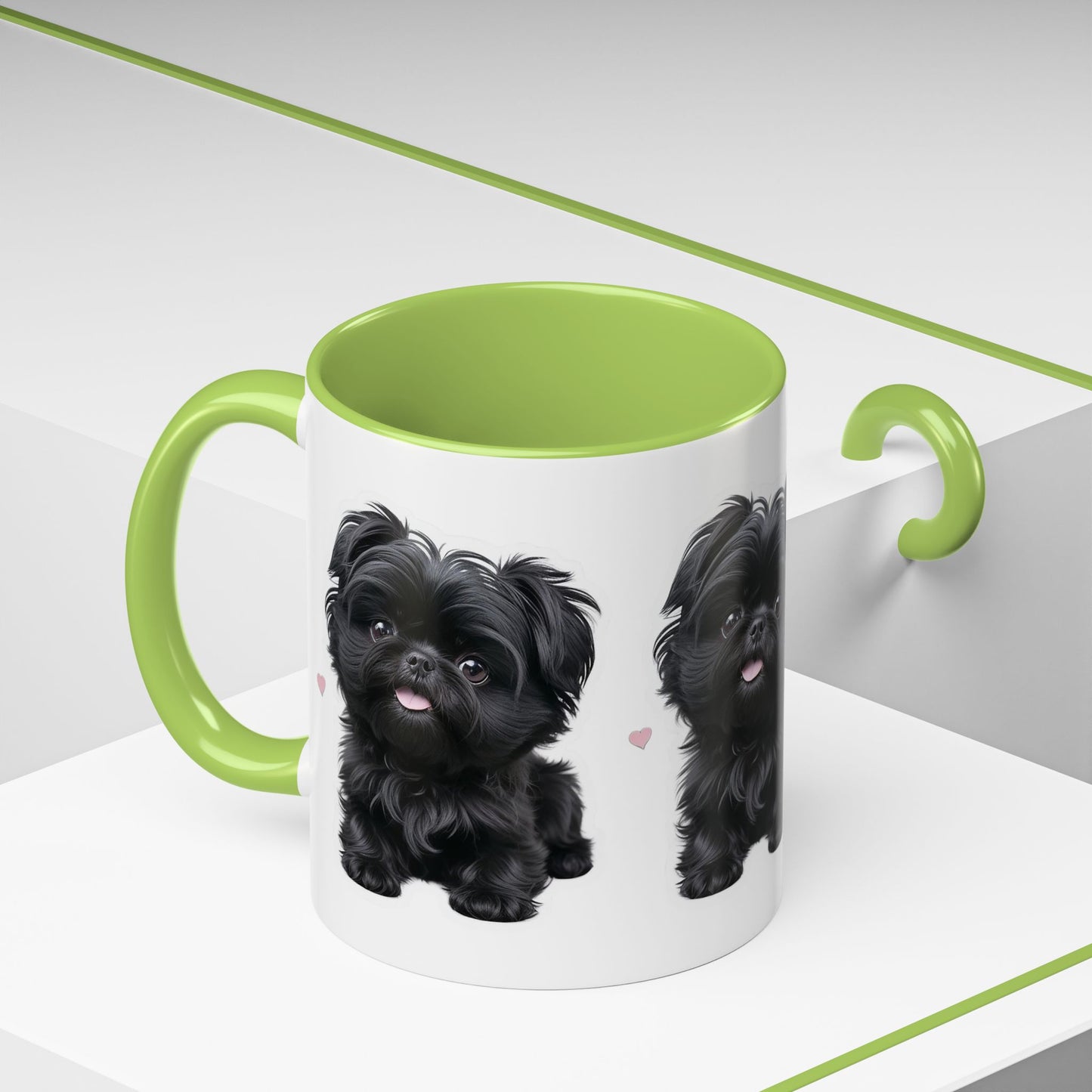 Cute Pug Accent Coffee Mug, Pet Lover Gift, Coffee Cup, Dog Mom Mug, Black Dog Ceramic Mug