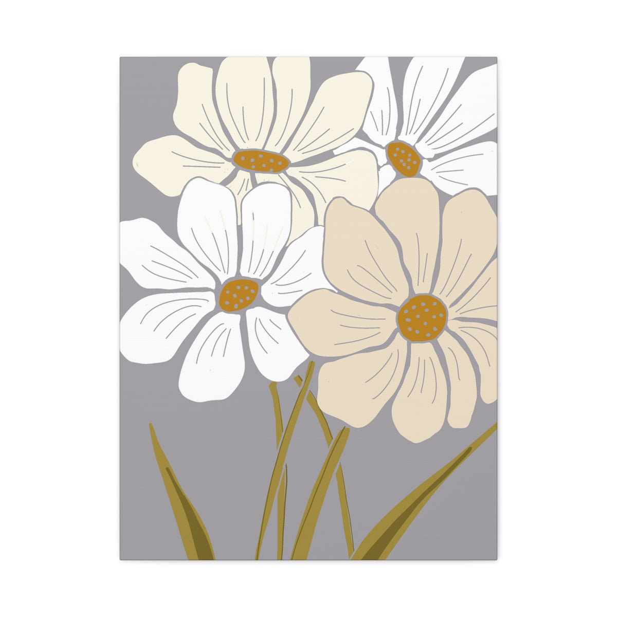 Copy of Copy of Matte Canvas, Stretched, 1.25" Tulips Pink and Purple Flowers