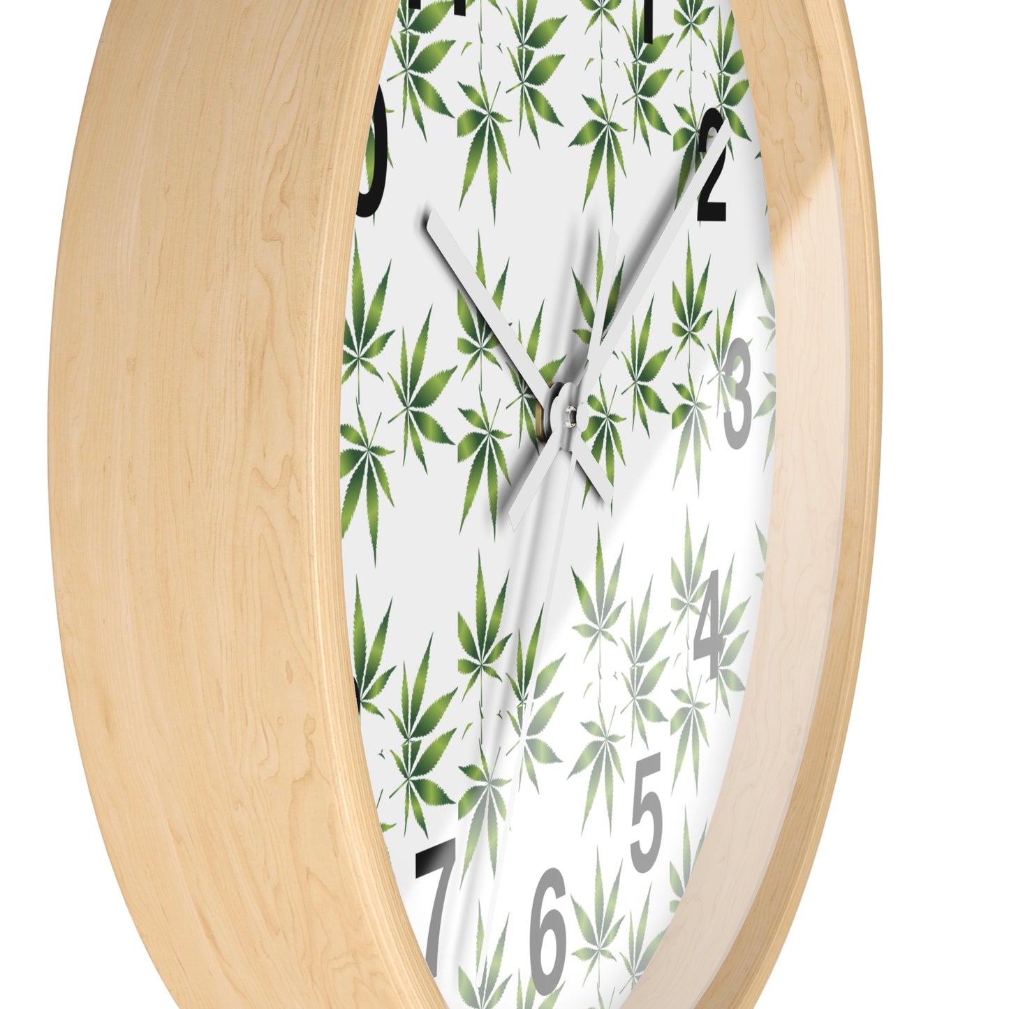Leafy Wall Clock - Green Herbal Decor, Perfect for Nature Lovers, Boho Style, Gift for Gardeners, Unique Home Accent