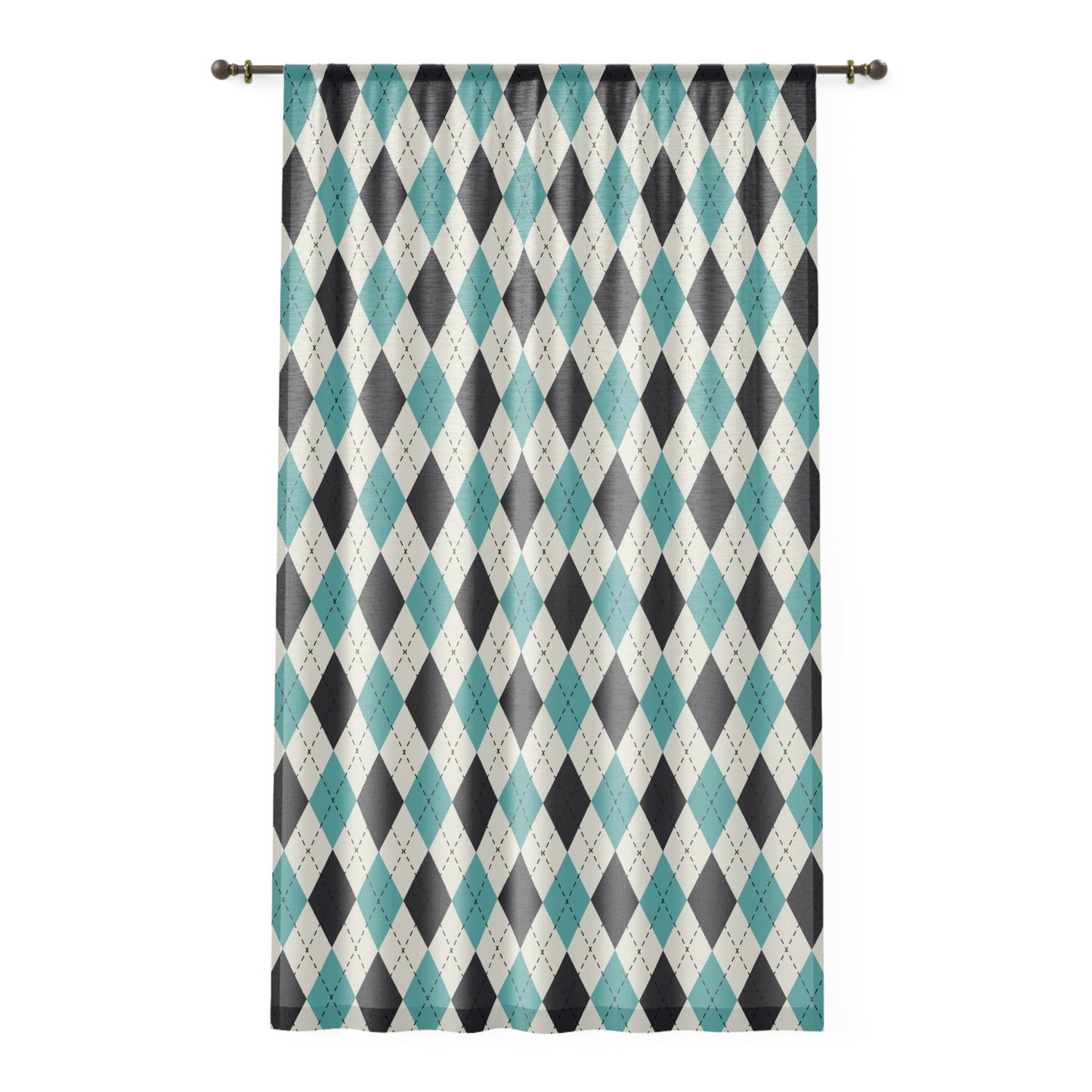 Stylish Geometric Window Curtain for Modern Décor, Home Interior, Living Room, Bedroom, Office, unique gift, home styling, event decor