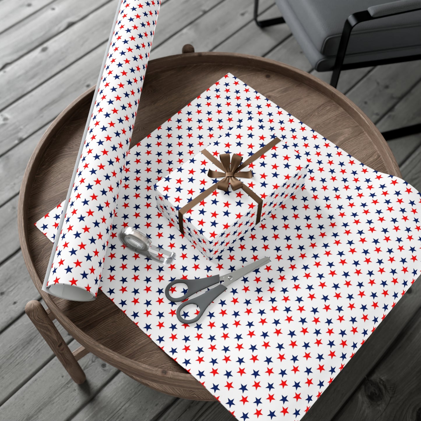 Gift Wrap Papers stars red white and blue