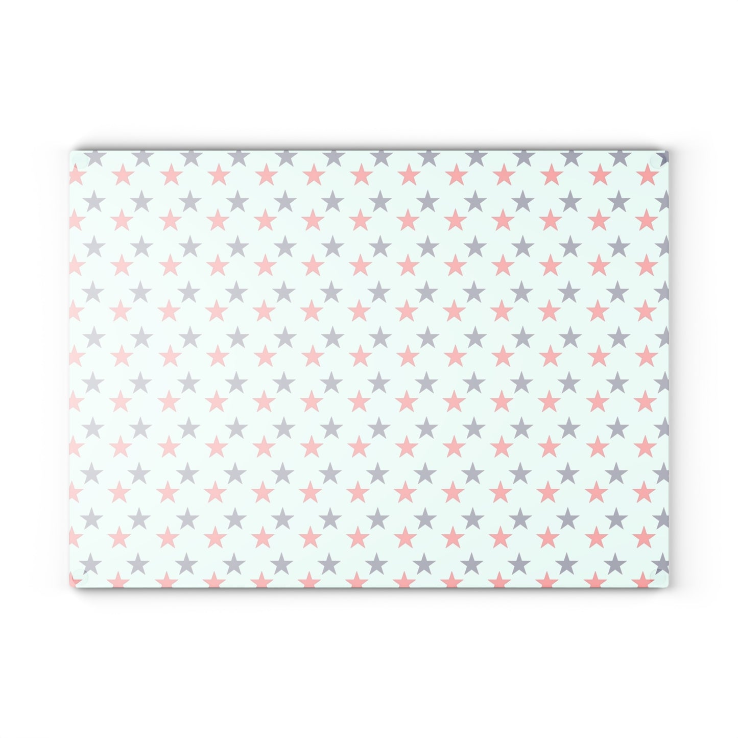 Glass Cutting Board stars red white and blue