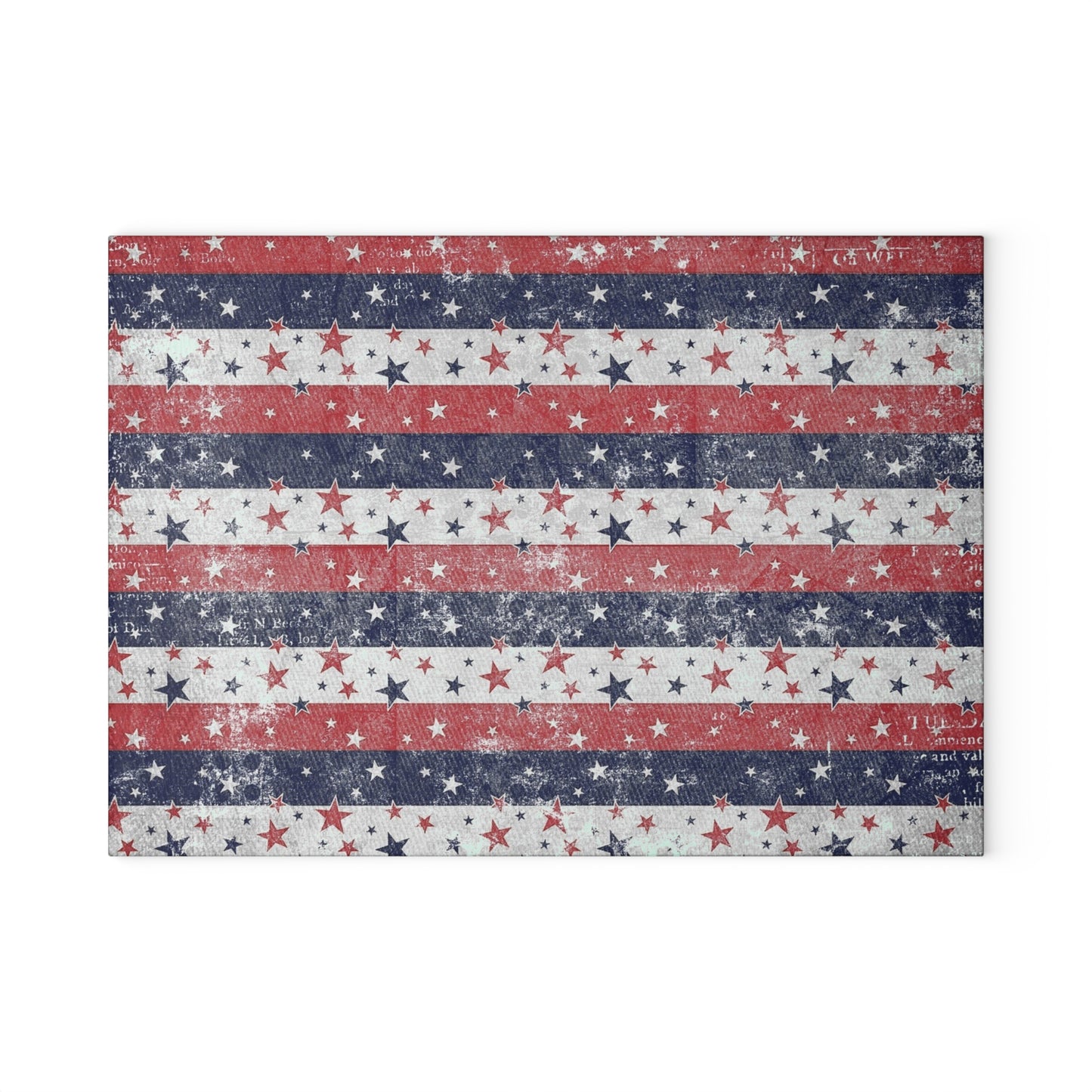 Patriotic Glass Cutting Board, USA Flag Kitchen Decor, Cooking Gift for Her, Independence Day, Memorial Day, Home Chef Essentials
