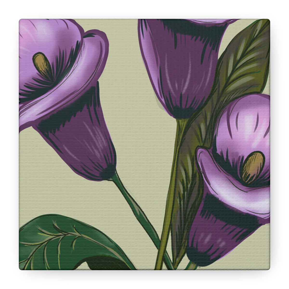 Copy of Matte Canvas, Stretched, 1.25" Purple Flowers