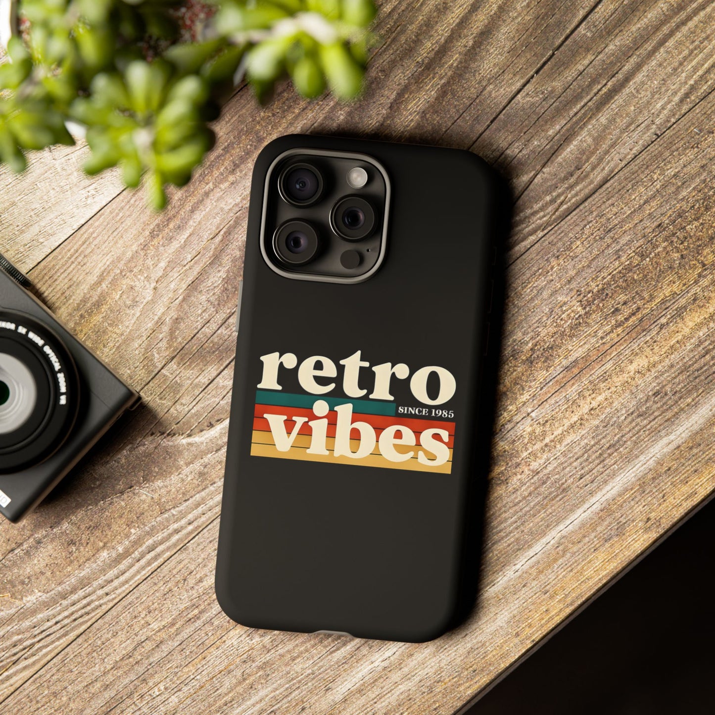 Retro Vibes Phone Case, Tough Phone Cover, Vintage Style Case, Gift for Music Lovers, Retro Aesthetic Accessory