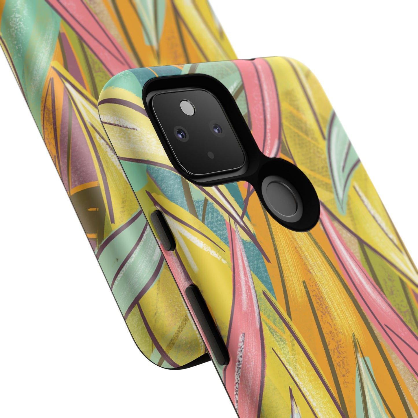 Vibrant Phone Case with Colorful Leaf Design, Tough Cases for Nature Lovers, Eco-Friendly Gift, Summer Vibes, Floral Phone Cover