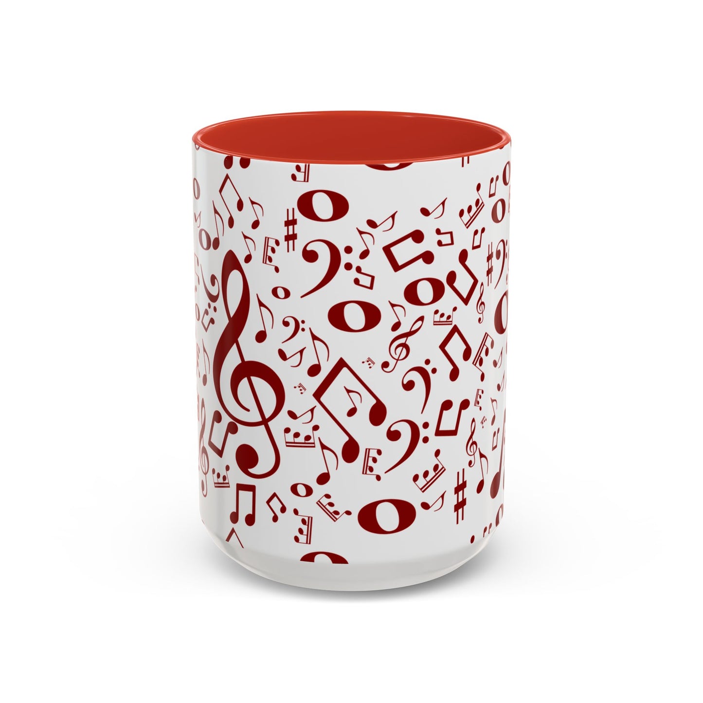 Accent Coffee Mug (11, 15oz) - Musical Notes