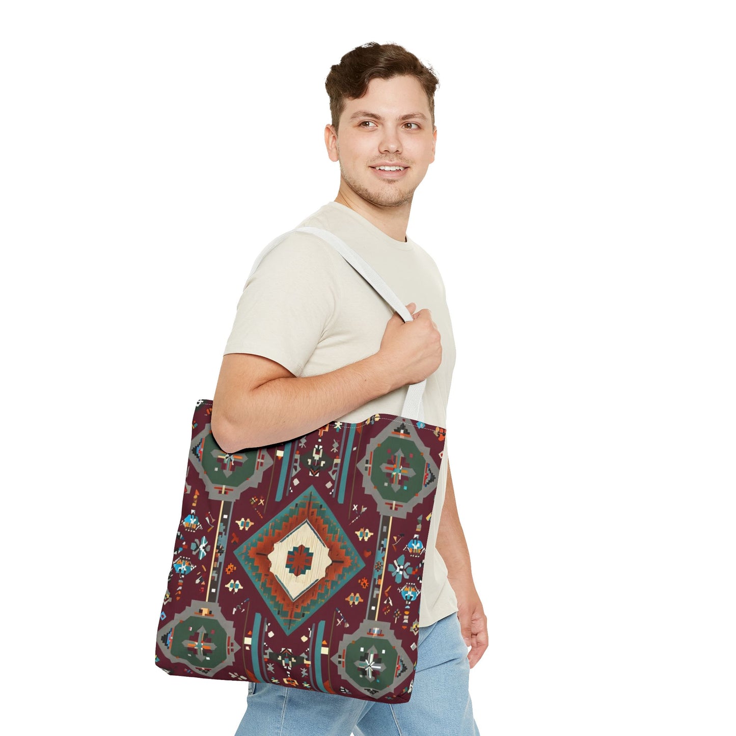 Bohemian Tote Bag, Stylish Reusable Shopping Bag