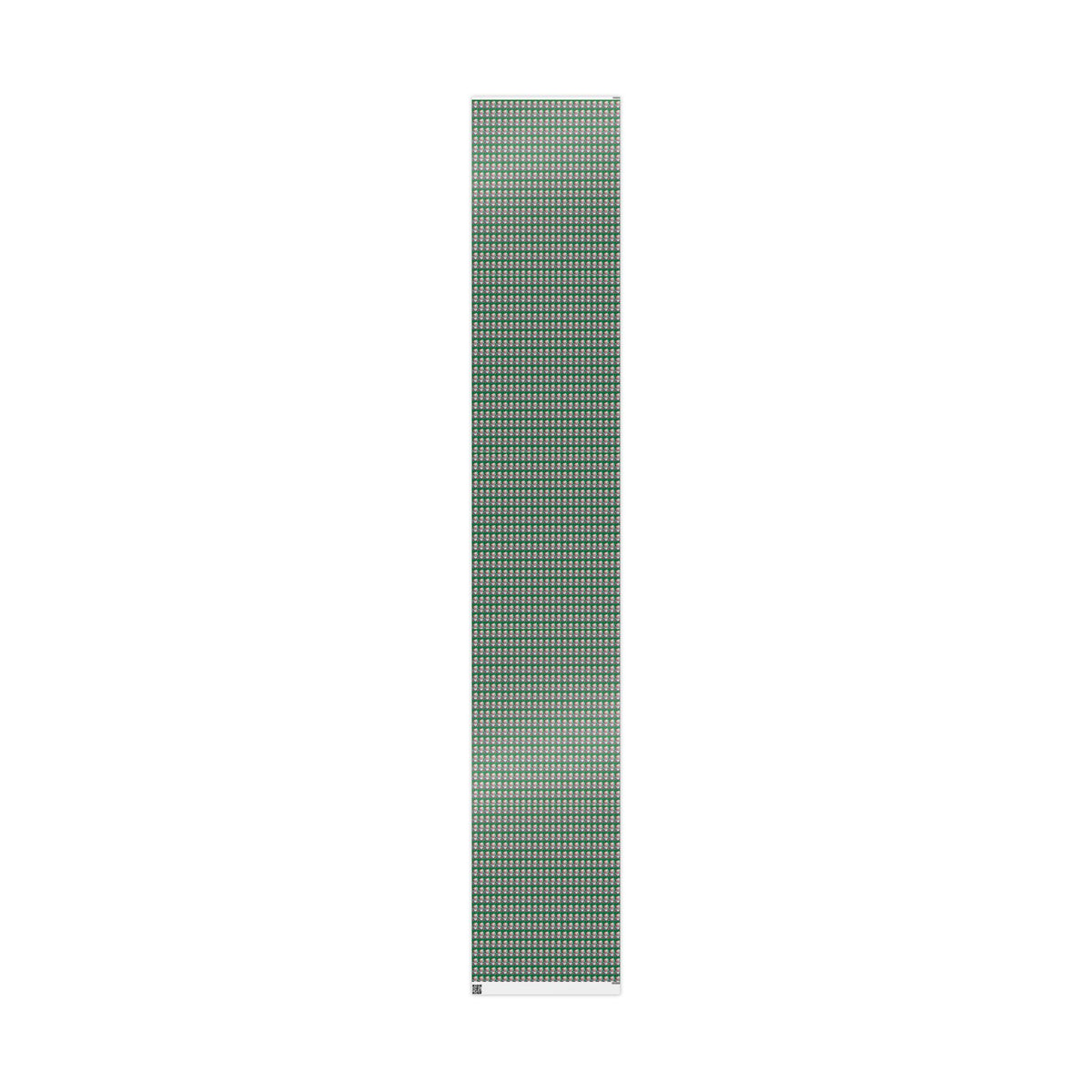 Santa Faces Green Christmas Wrapping Paper Roll