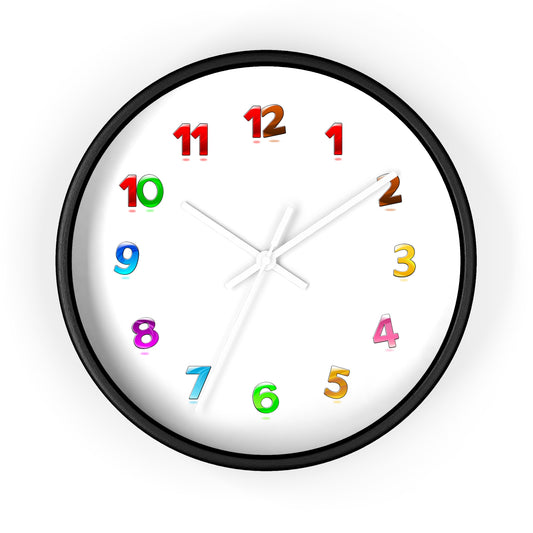 Vibrant Rainbow Wall Clock, Colorful Home Decor, Kid's Room Clock, Fun Office Decor, Unique Gift for Birthdays, Playful Wall Accent