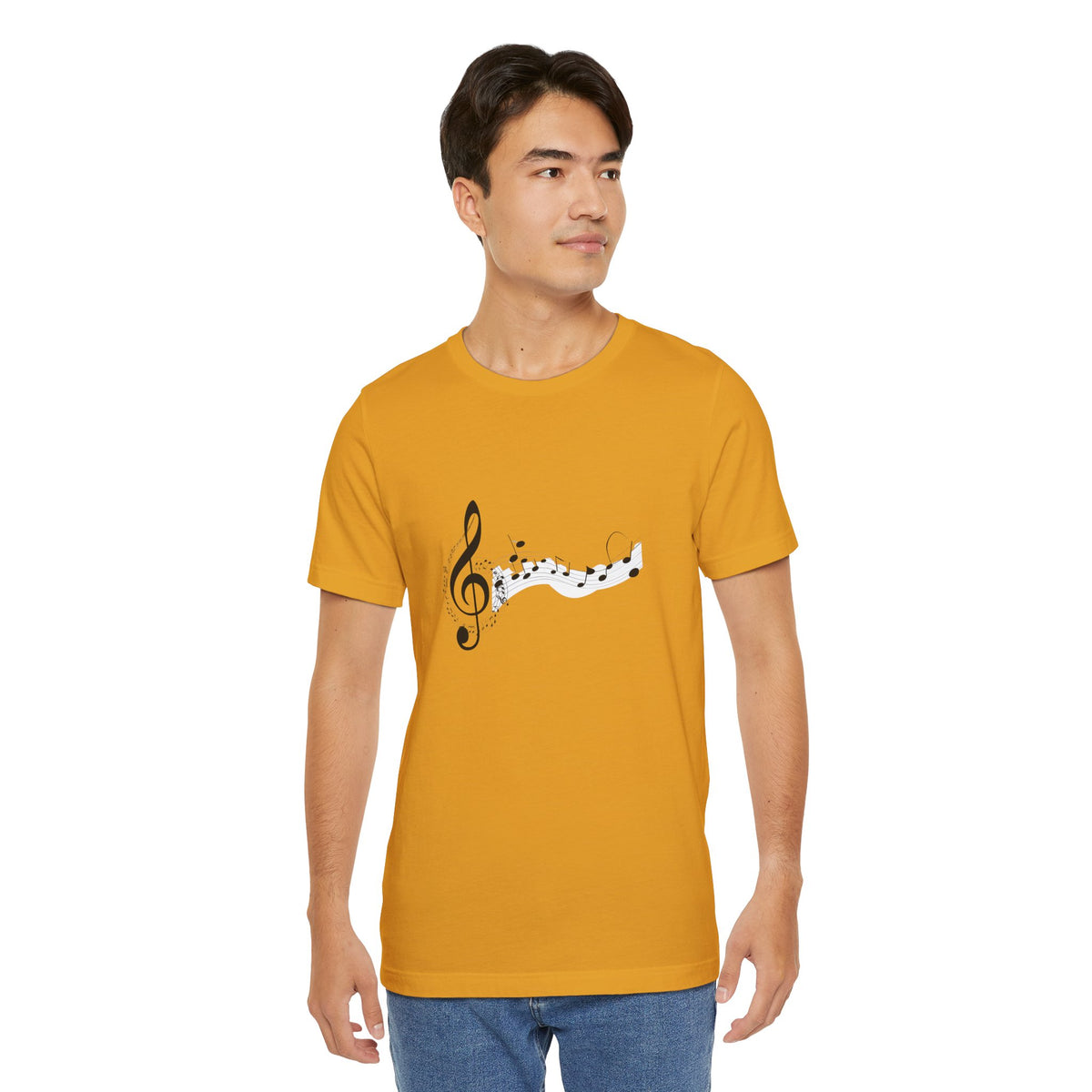 Musical Notes Short Sleeve Tee for Music Lovers