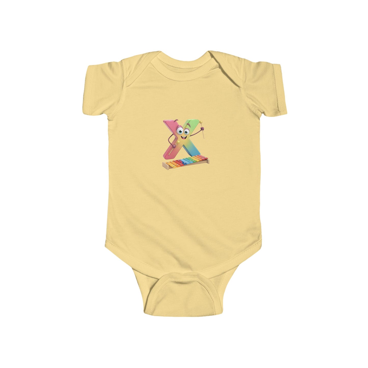 Cute Musical Infant Bodysuit - Letter X