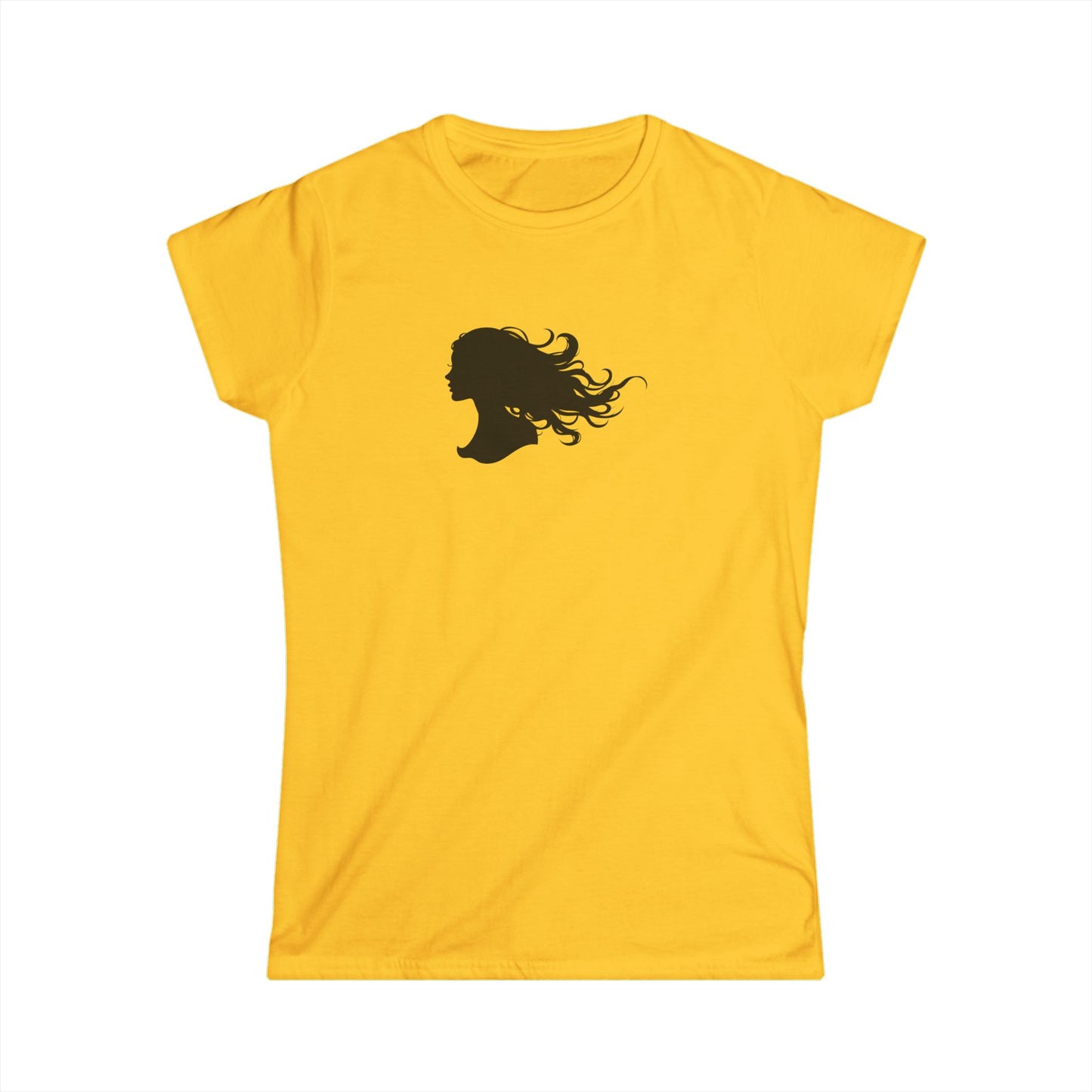 Elegant Silhouette Women's Softstyle Tee, Fashion T-Shirt, Gift for Her, Casual Wear, Creative Graphic Tee
